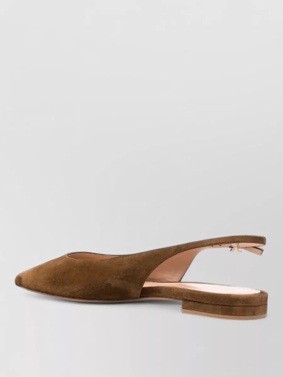 Gianvito Rossi Suede Leather Slingback Mules