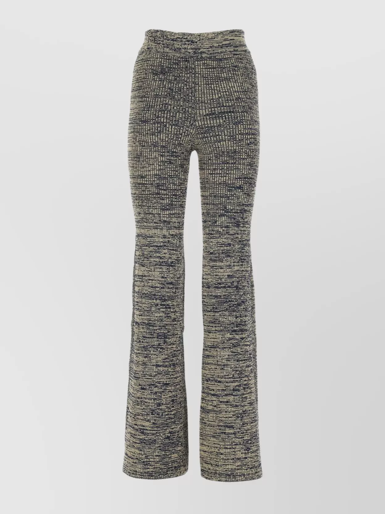 Shop Remain Stretch Waistband Flared Trousers In Grey
