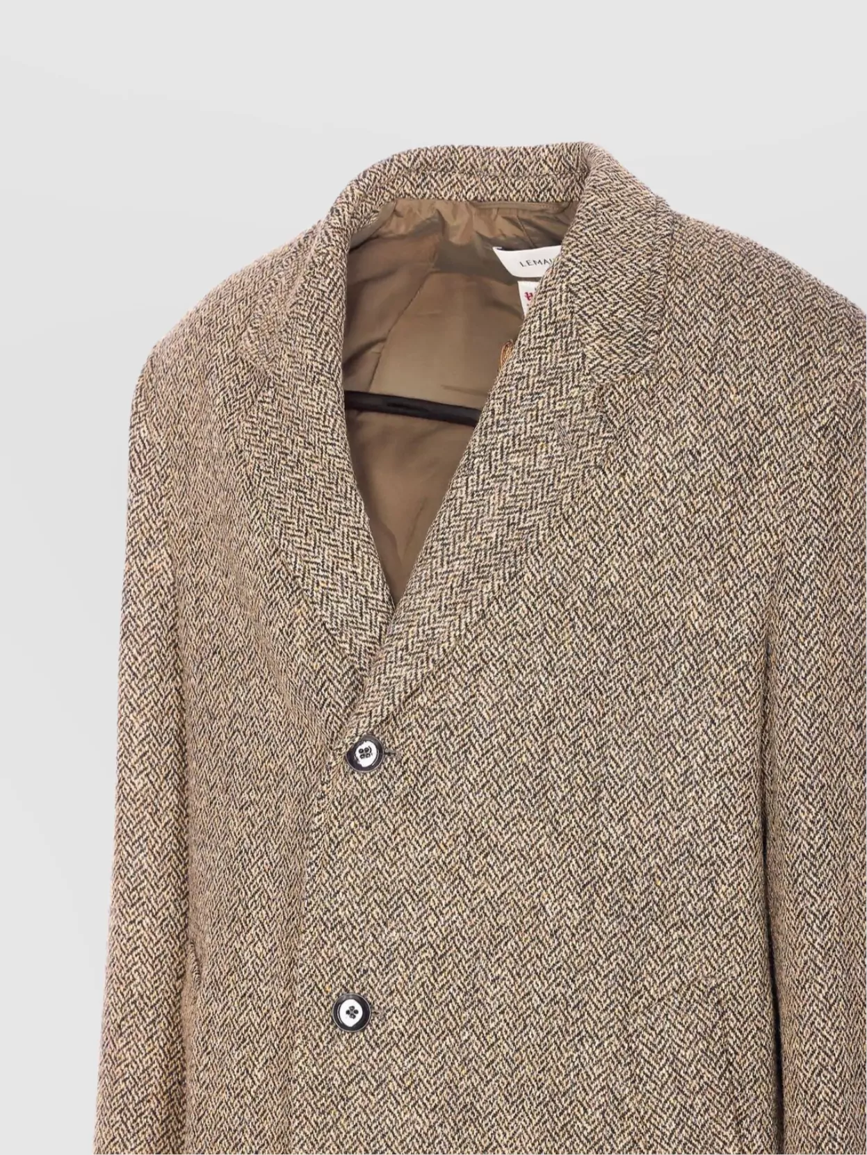 Lemaire Chesterfield Coat With Long Sleeves And Pockets