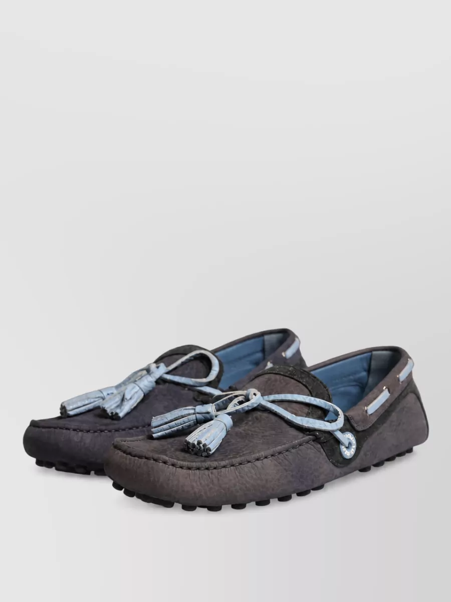 Dolce&Gabbana Suede Leather Tassel Boat Shoes