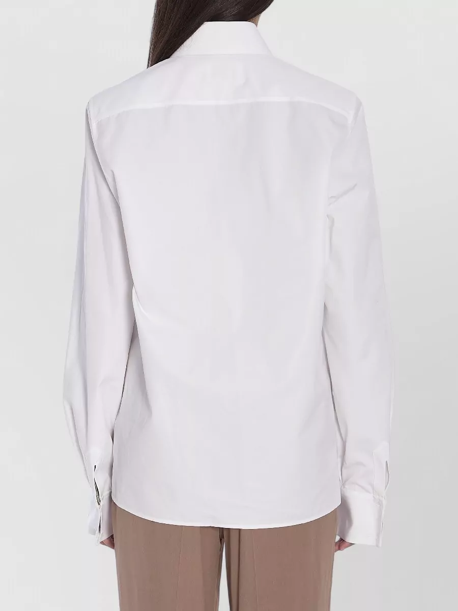 Saint Laurent Regular Fit Long Sleeve Cotton Shirt