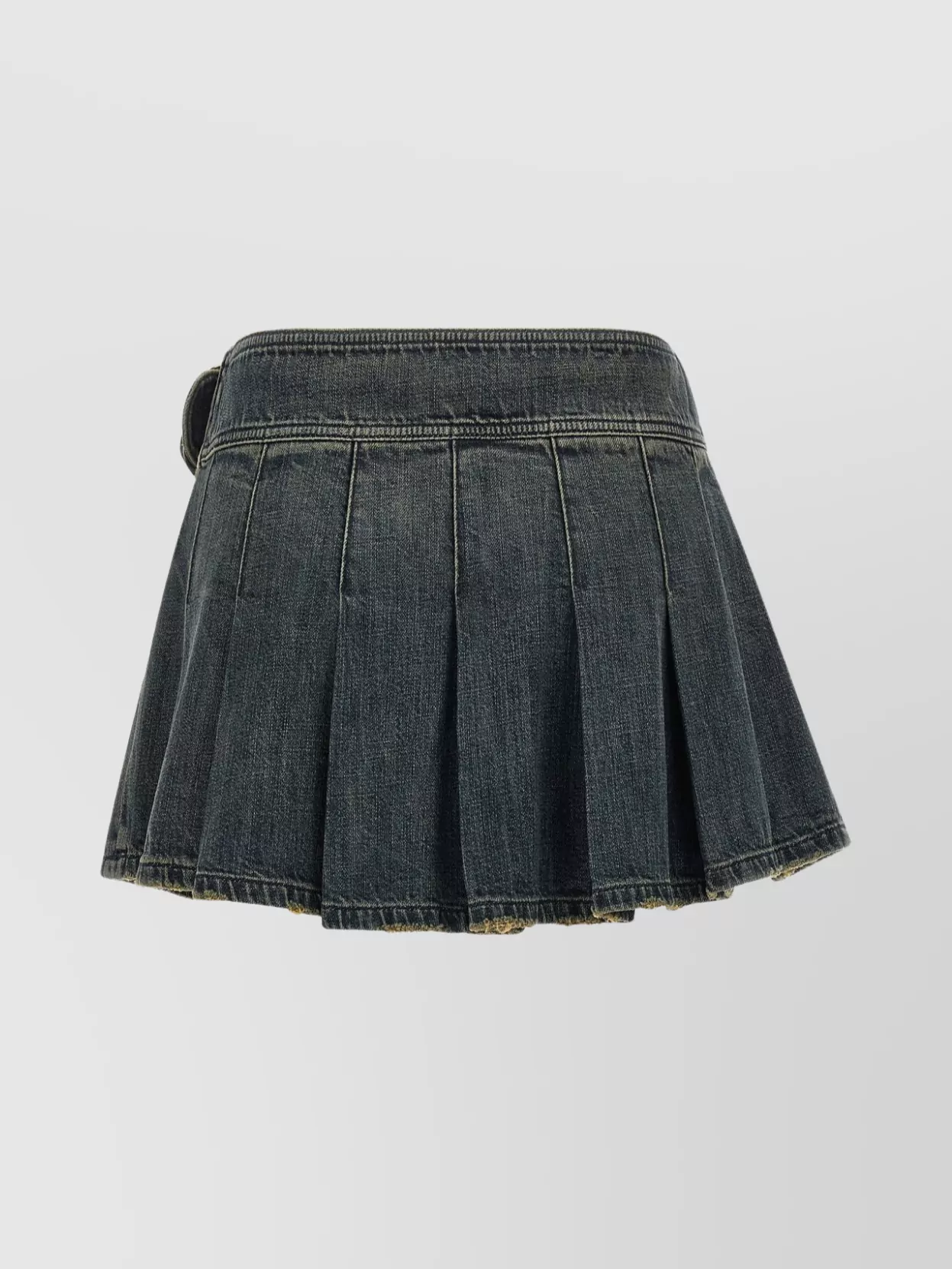 Balenciaga Pleated Skirt Featuring Belt Detail In Blue