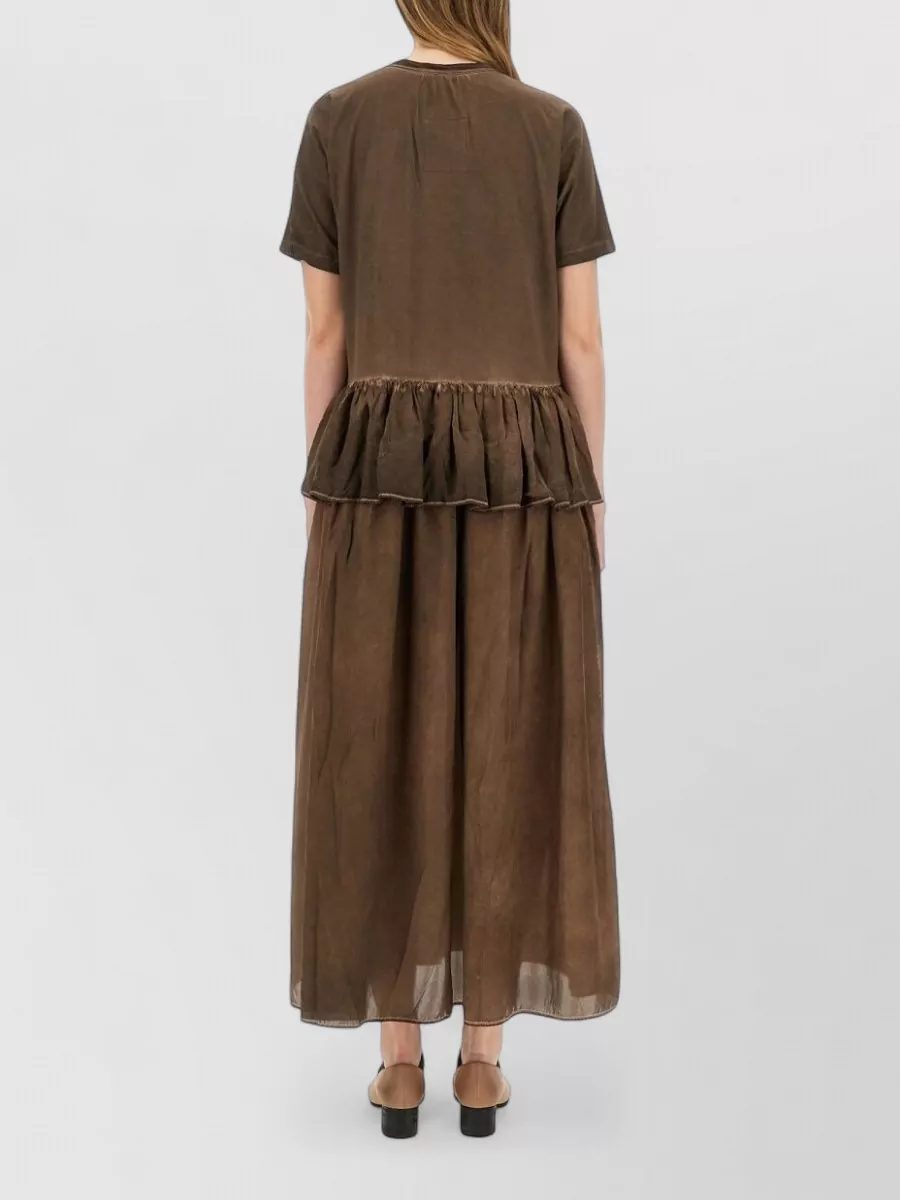 Uma Wang Belted Long-Sleeve Midi Dress