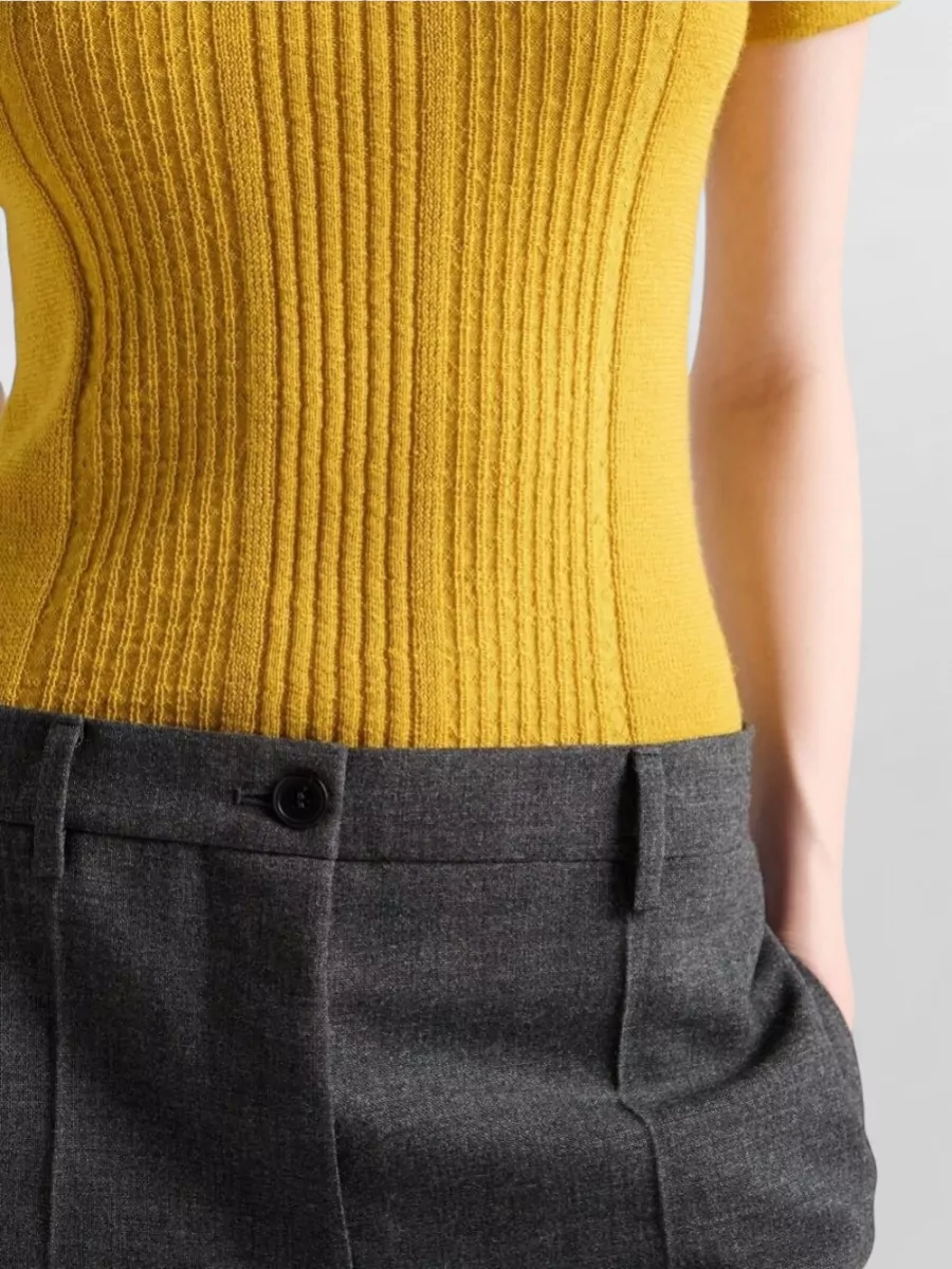 Prada Wool Crewneck T-Shirt