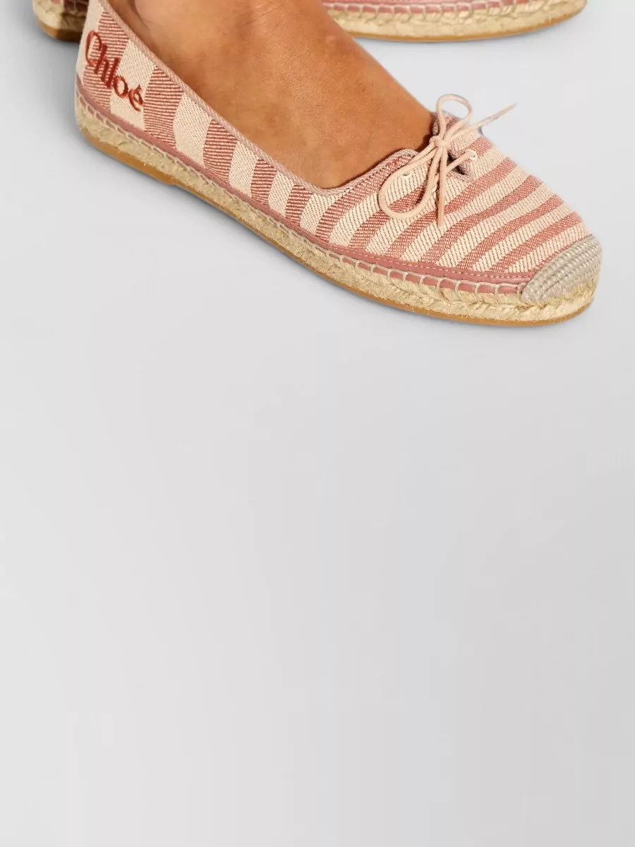 Chloé Striped Espadrille Ballerina Shoes