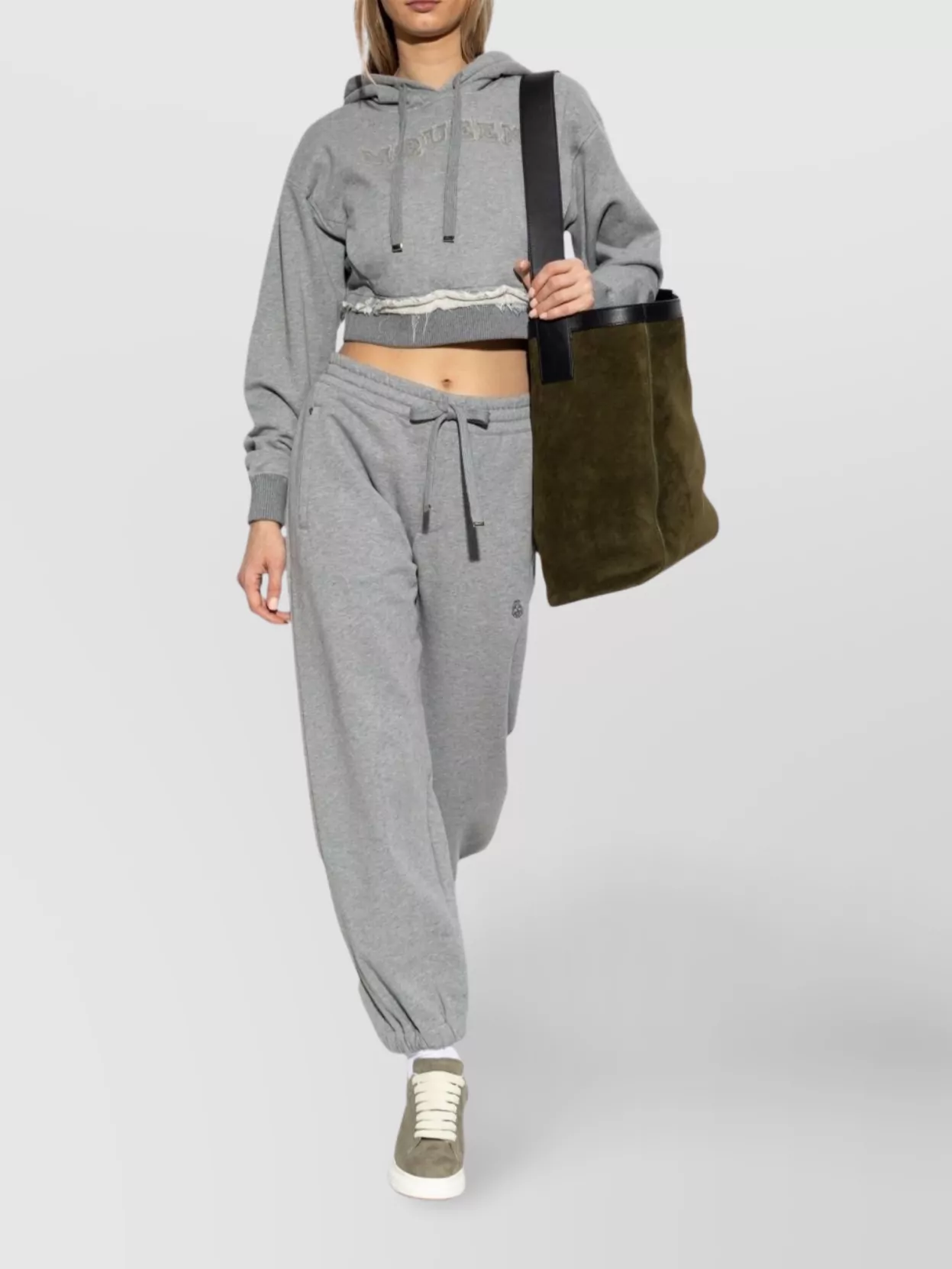 Alexander Mcqueen Logo Cotton Sweatpants With Elasticated Waistband And Ankles