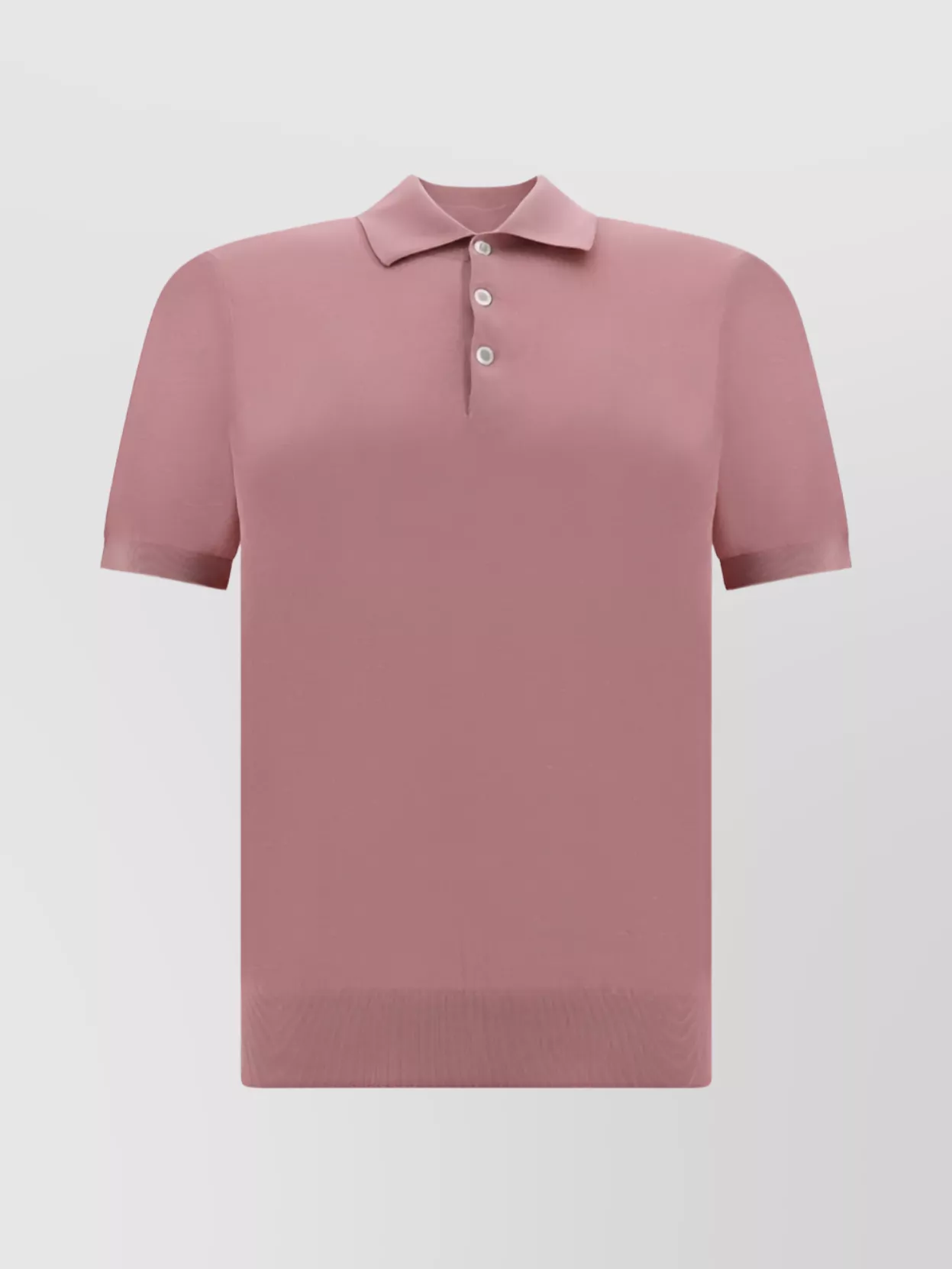 Shop Brunello Cucinelli Ribbed Collar Cotton Polo Shirt