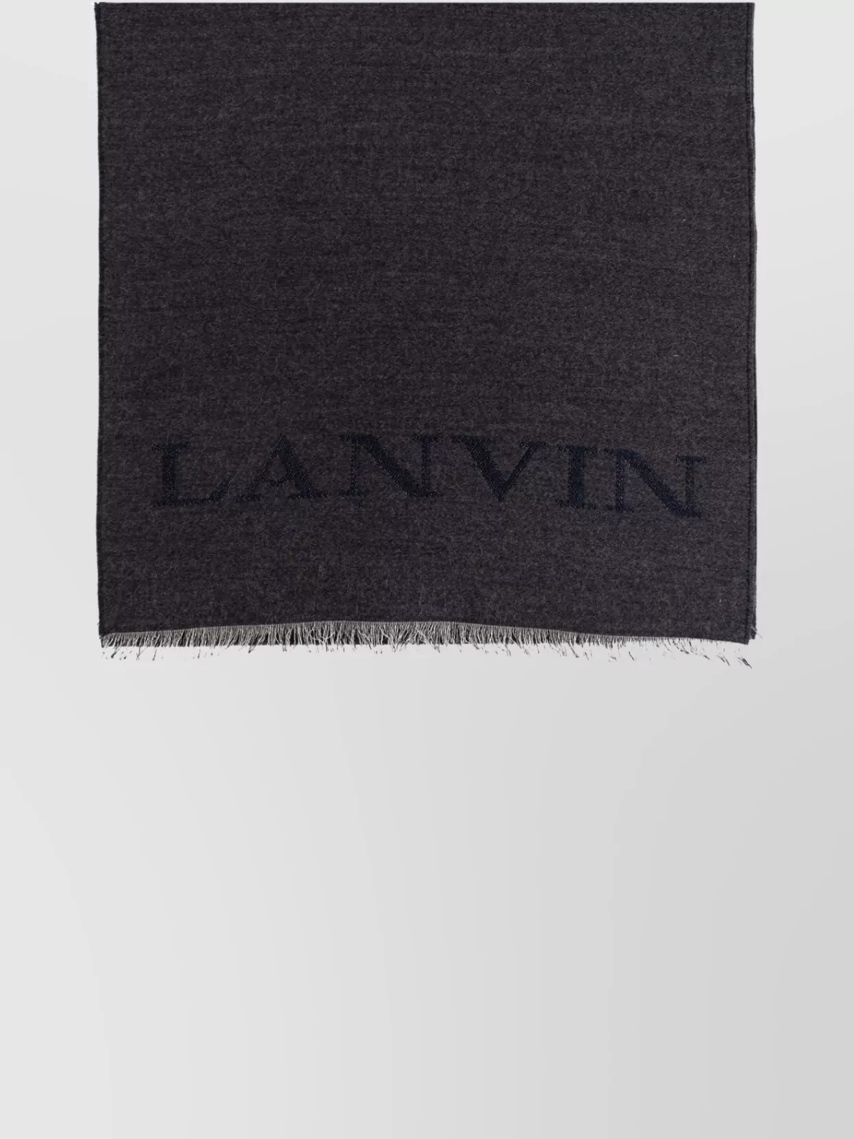 Lanvin Two-tone Scarf Fringed Edges In Gray