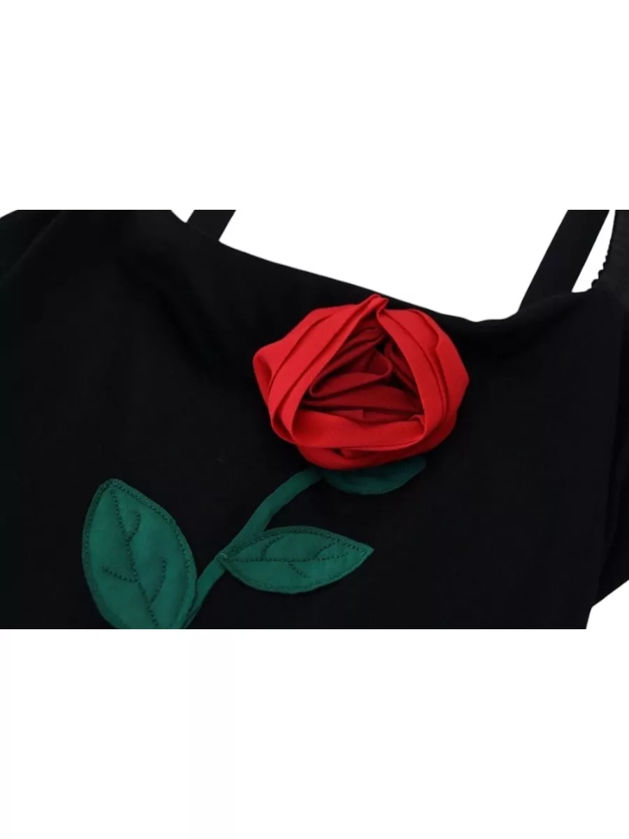 Dolce&Gabbana Wool Strapless Appliqué Midi Dress