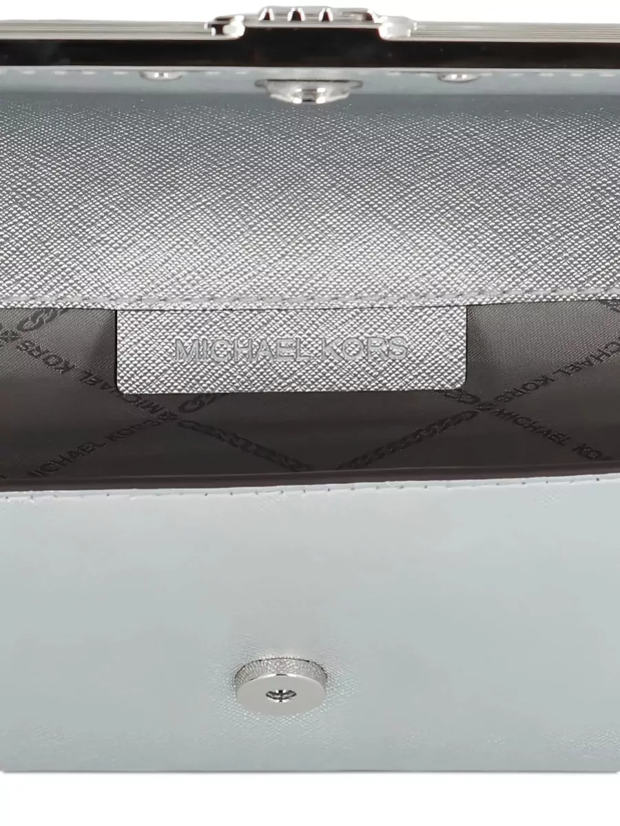 Michael Kors Clutch Bag Metallic Finish Chain Strap