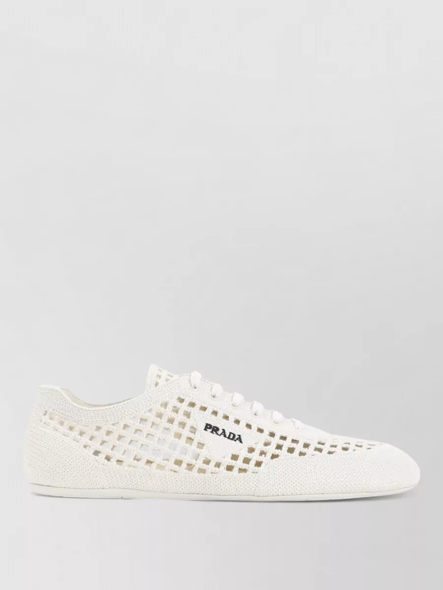 Prada Crochet Low-Top Sneakers