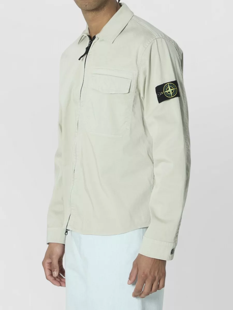 Stone Island Cotton Satin Regular-Fit Shirt Jacket