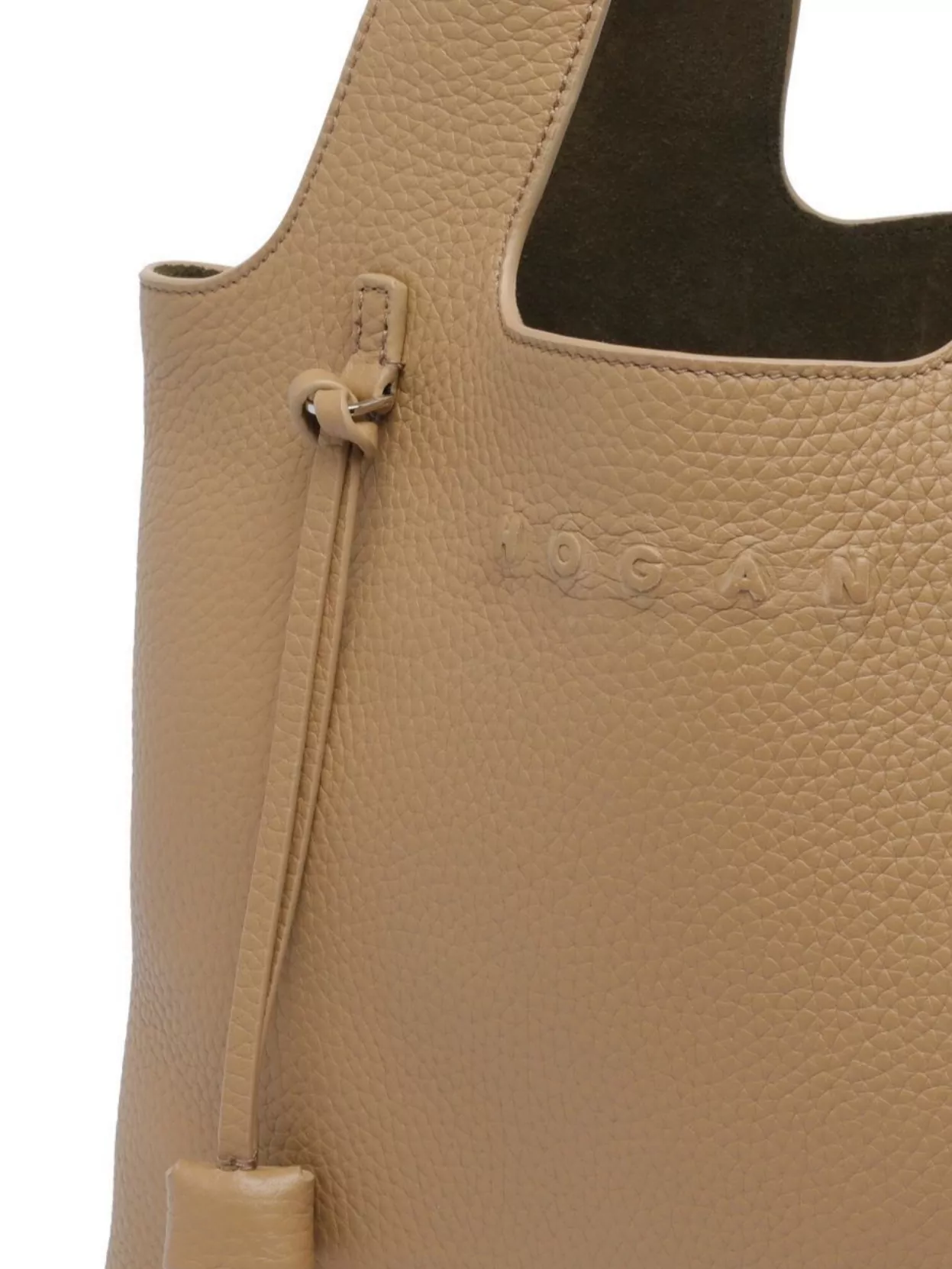 Hogan Textured Leather Tote Bag And Handles