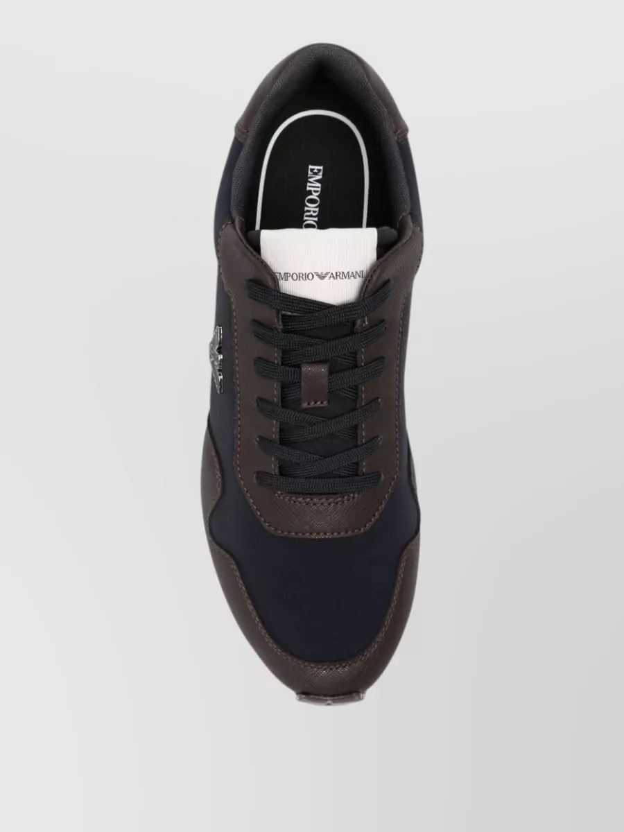 Emporio Armani Paneled Logo Low-Top Sneakers