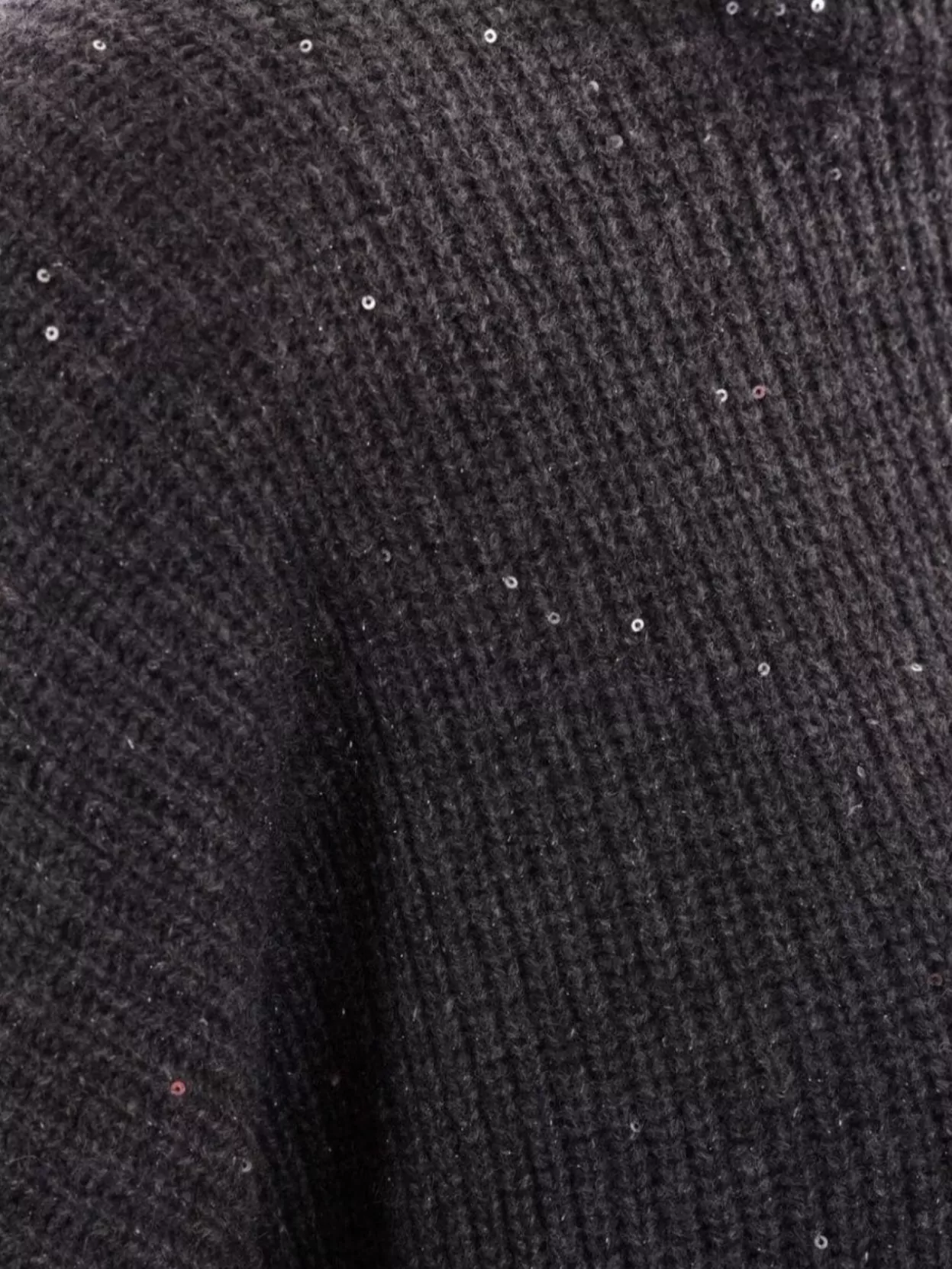 Brunello Cucinelli Ribbed Mock Neck Sweater With Subtle Sparkling Accents In Gray