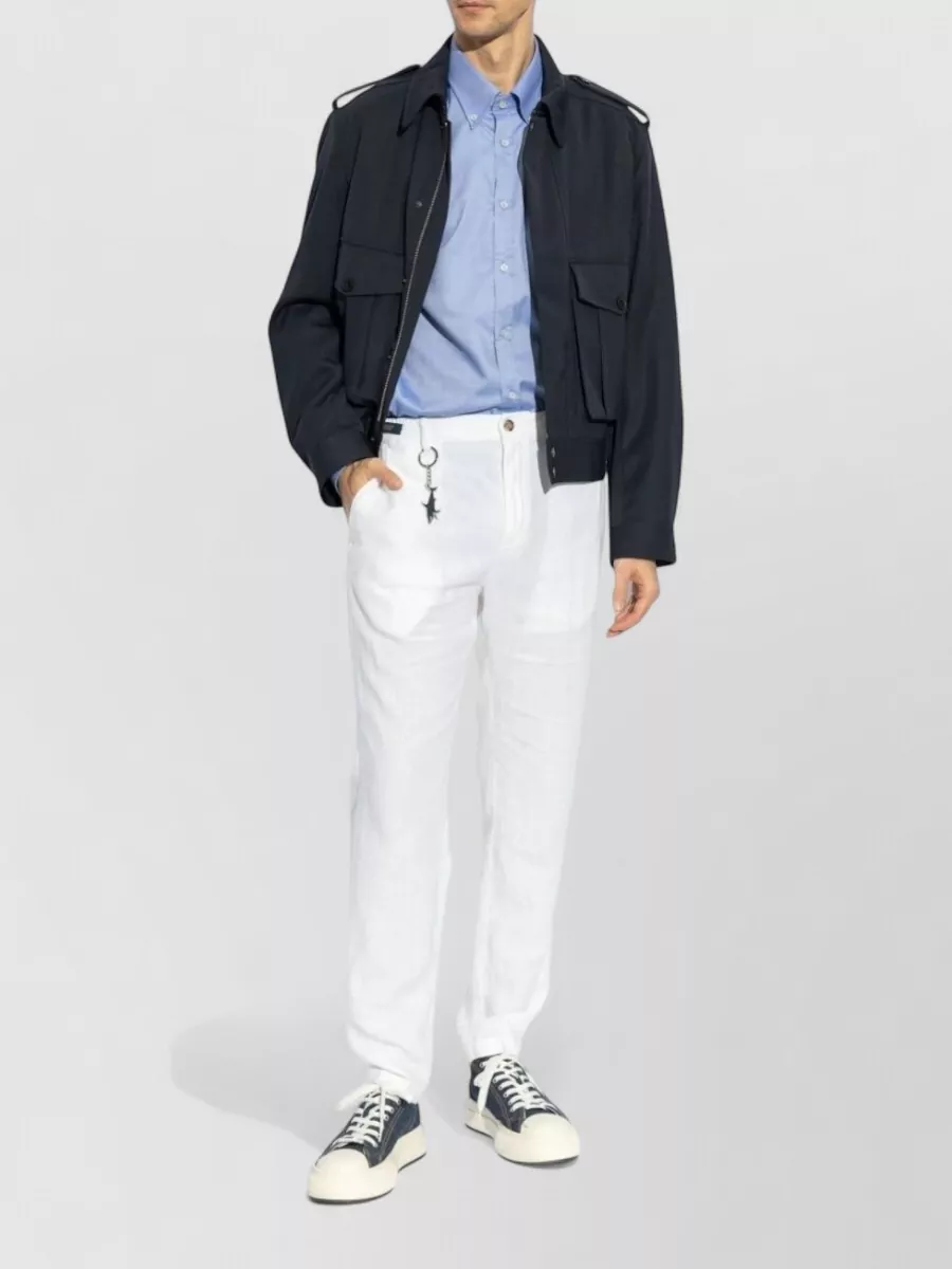 Paul & Shark Trousers Straight Cut Back And Side Pockets