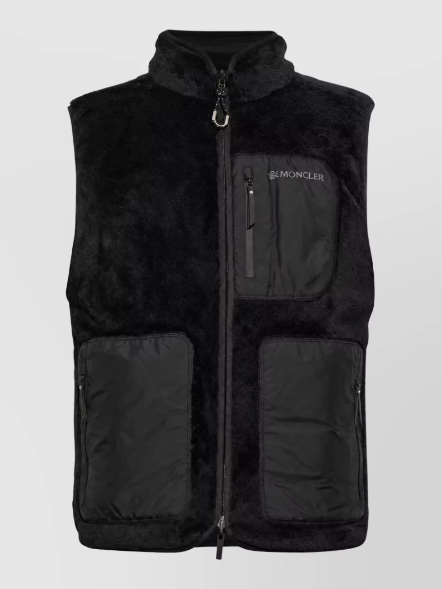 Moncler reversible quilted fleece puffer vest