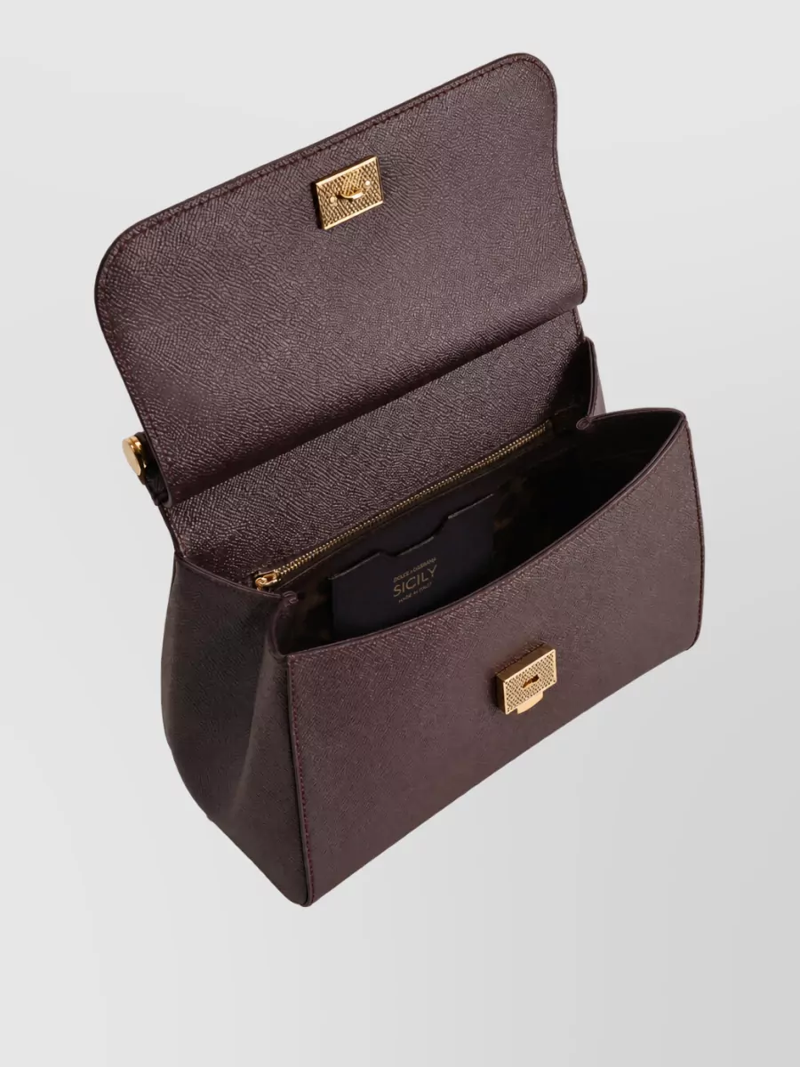 Dolce&Gabbana Sicily Large Leather Shoulder Bag