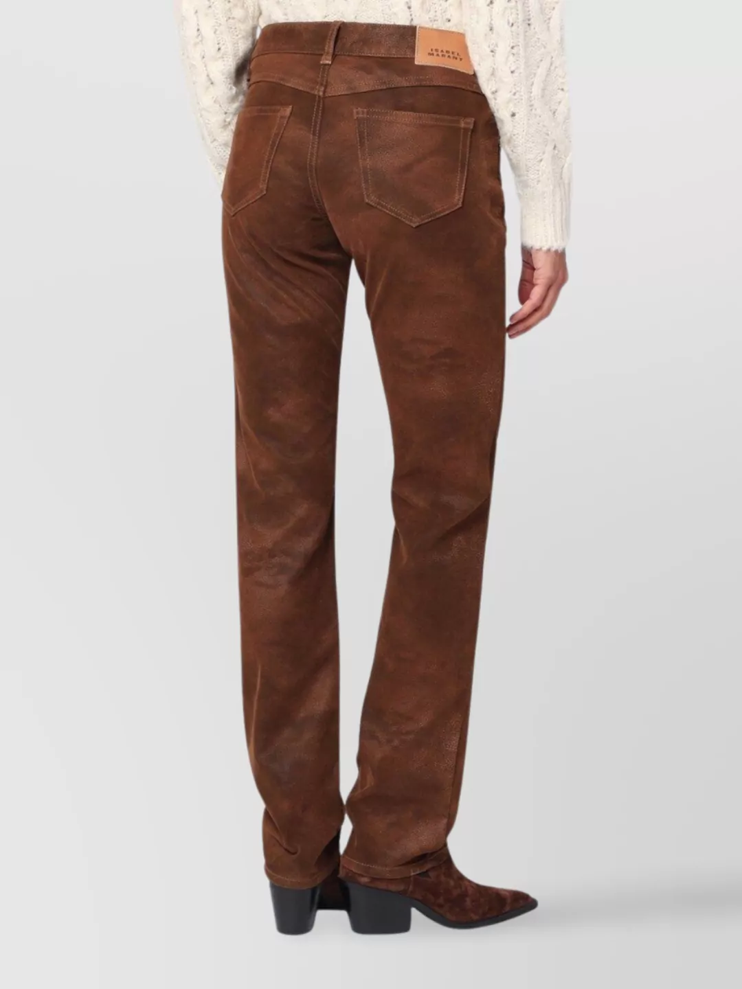 Isabel Marant Étoile Tobacco Faux Leather Trousers Women In Brown