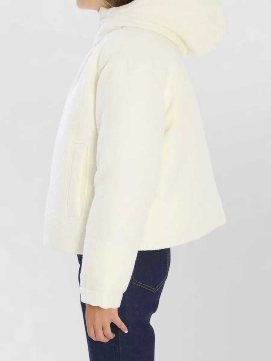Gucci Down Hooded Bouclé Wool Bomber Jacket