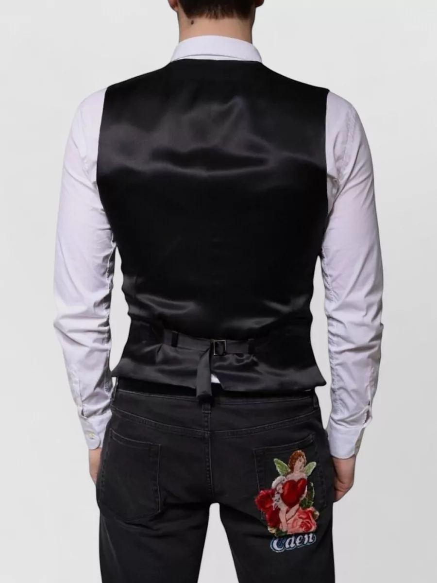 Dolce&Gabbana Wool Silk Double-Breasted Waistcoat