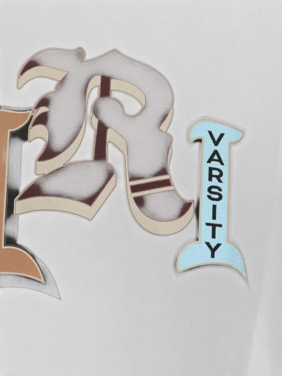 Amiri Silk Blend Crew Neck Graphic T Shirt