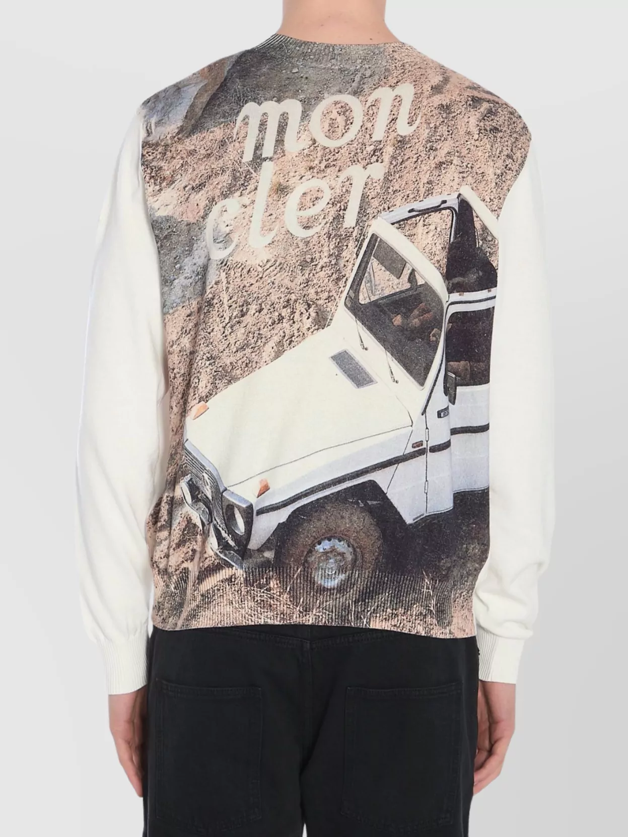 Moncler Crew-Neck Sweater Car Print