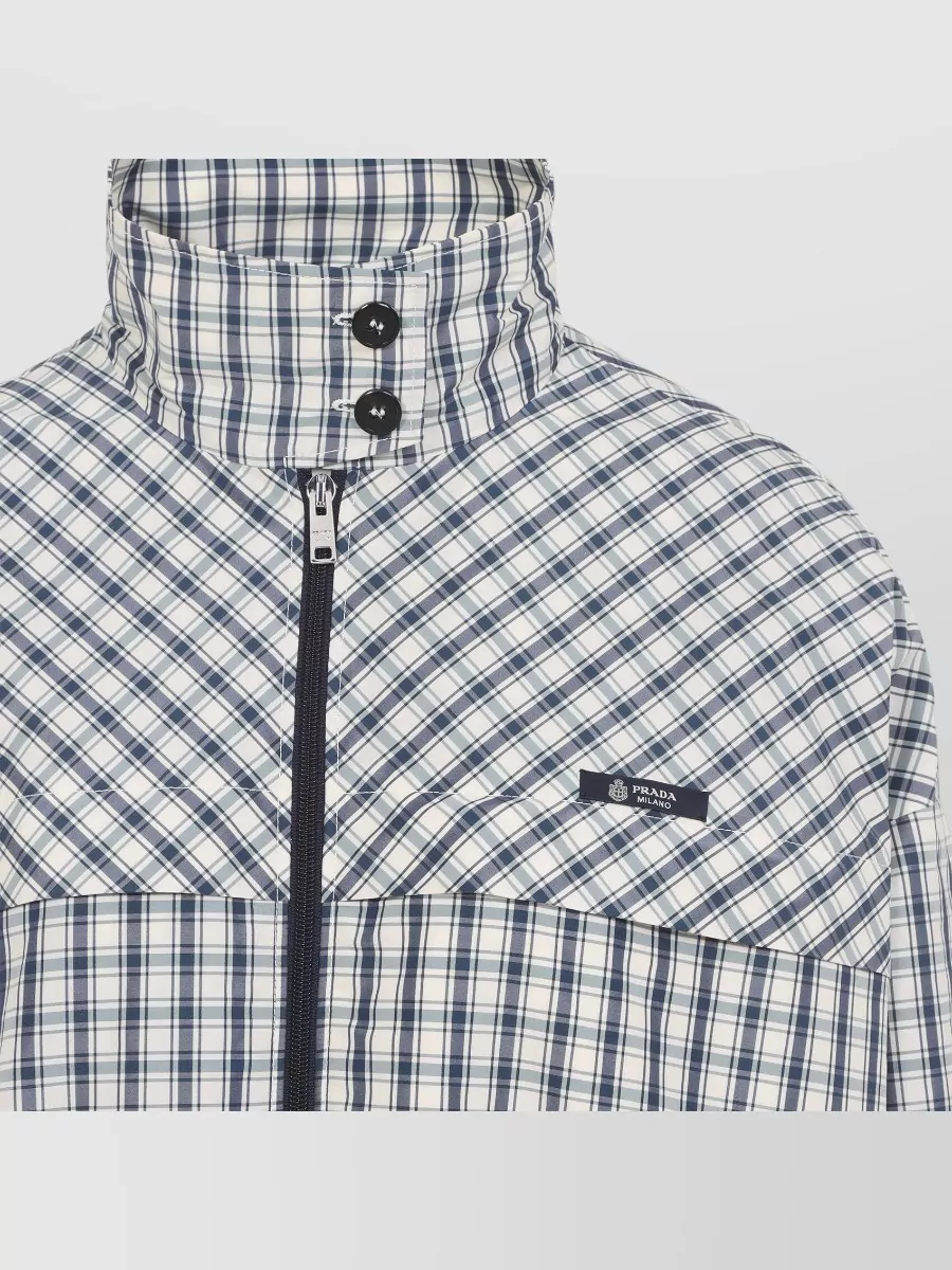 Prada Jacket High Collar Elastic Cuffs Hem