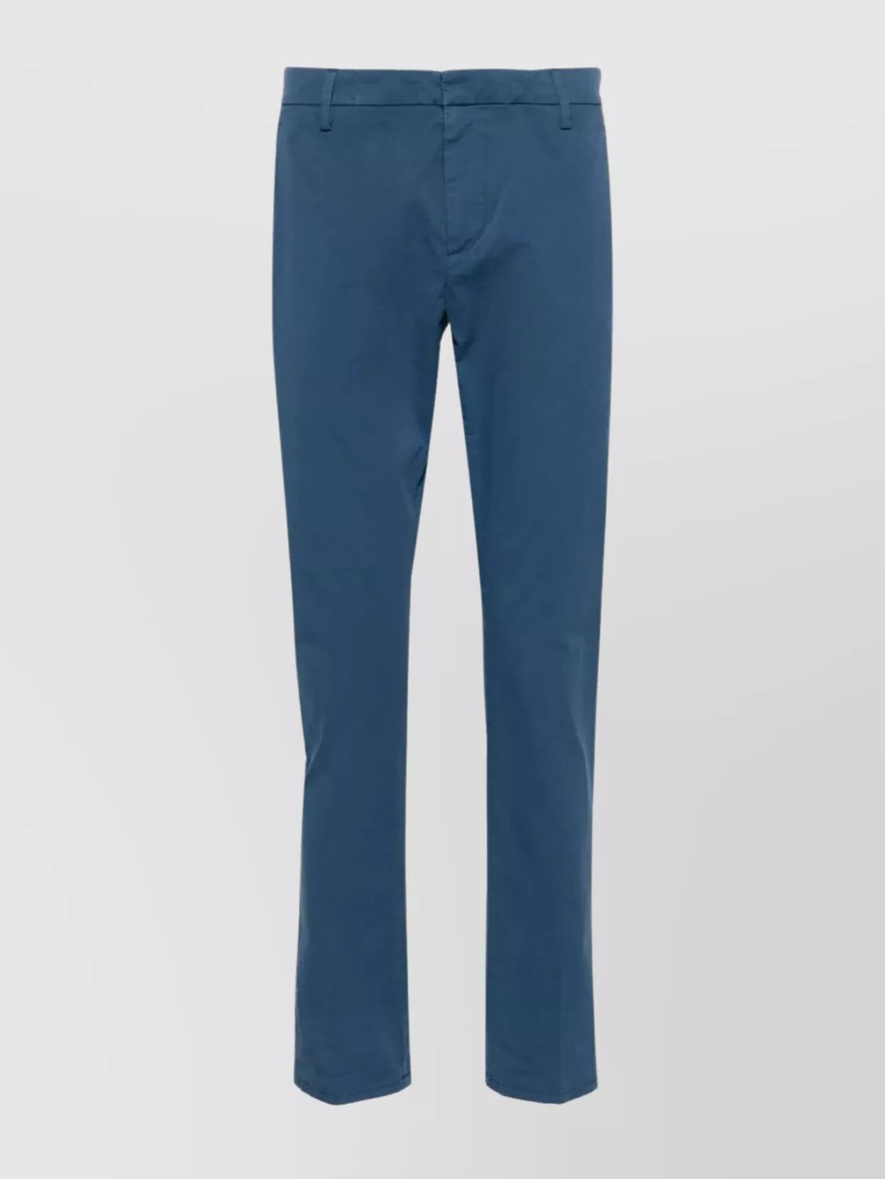 Dondup Tailored Trousers With Pockets And Loops In Blue