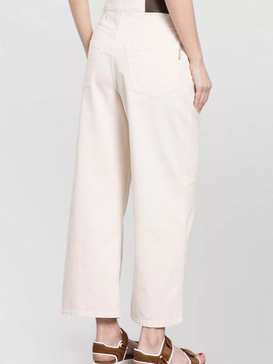 Brunello Cucinelli Denim Wide-Leg Trousers