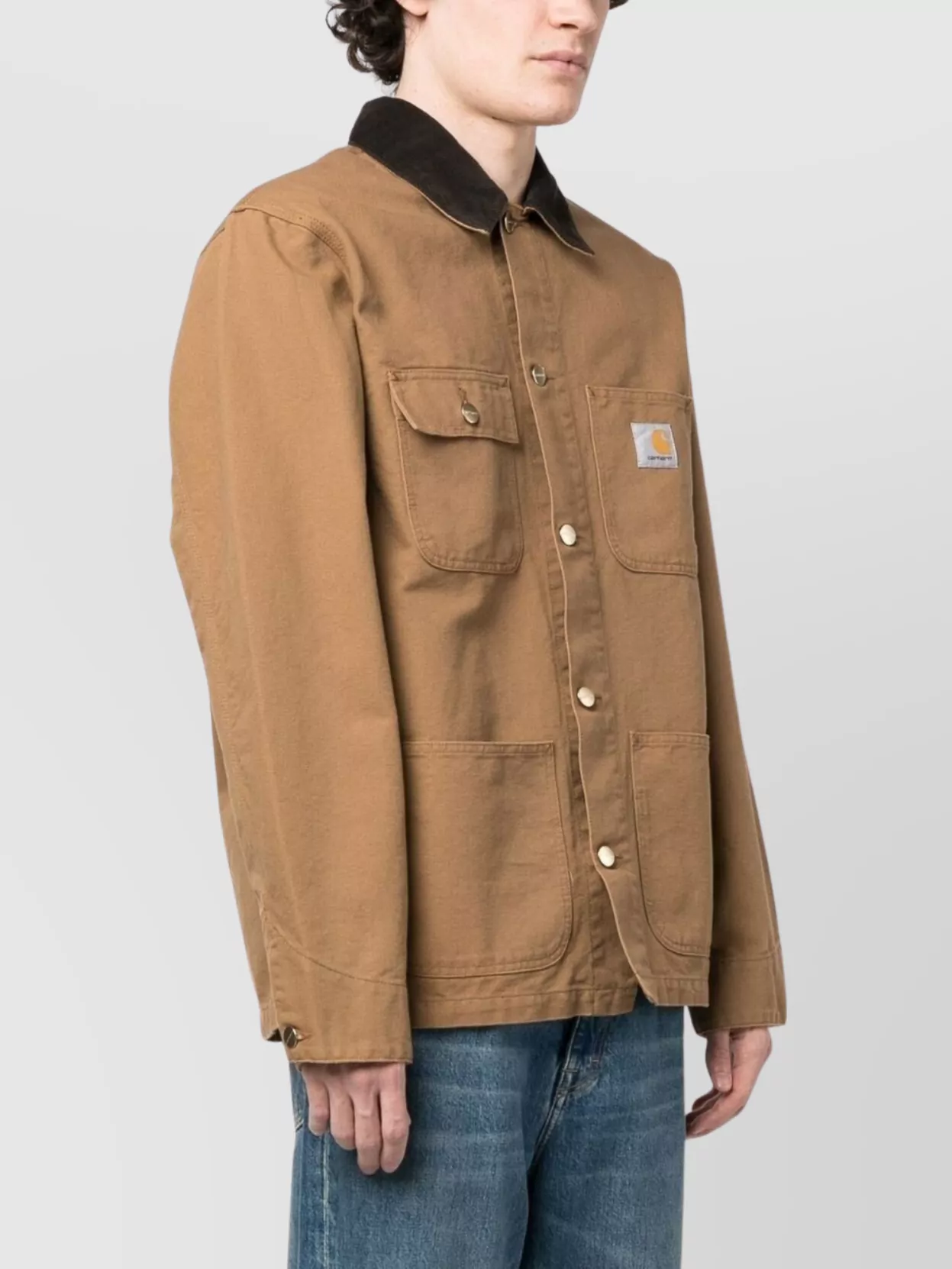 Carhartt Wip Organic Cotton Canvas Jacket Featuring Pockets