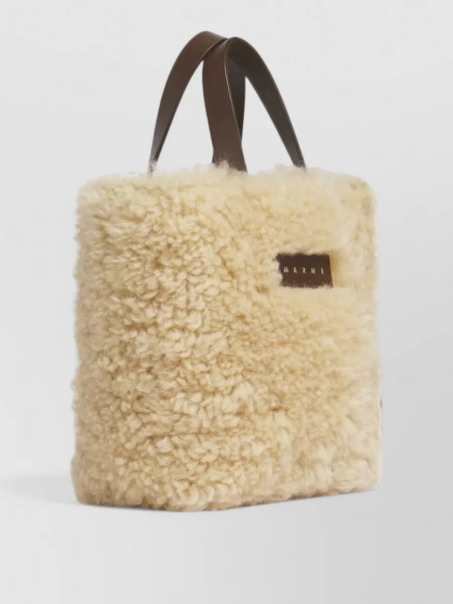 Marni Museo Mini Lamb Fur Tote Bag