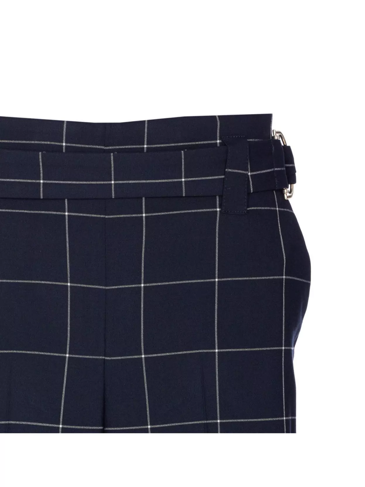 LIU •JO HIGH WAIST LOOSE FIT CHECKED TROUSERS