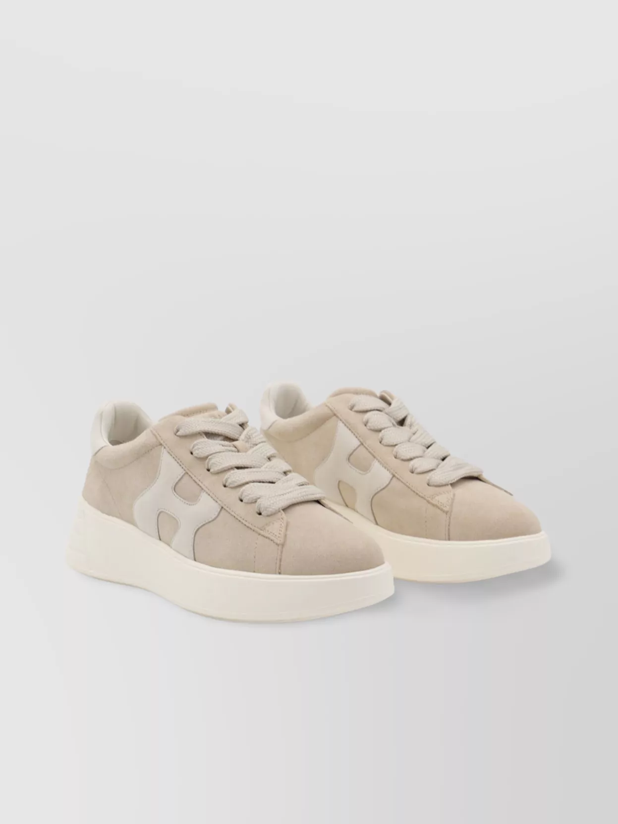 Hogan Low Top Sneakers With Rubber Sole And Suede Upper