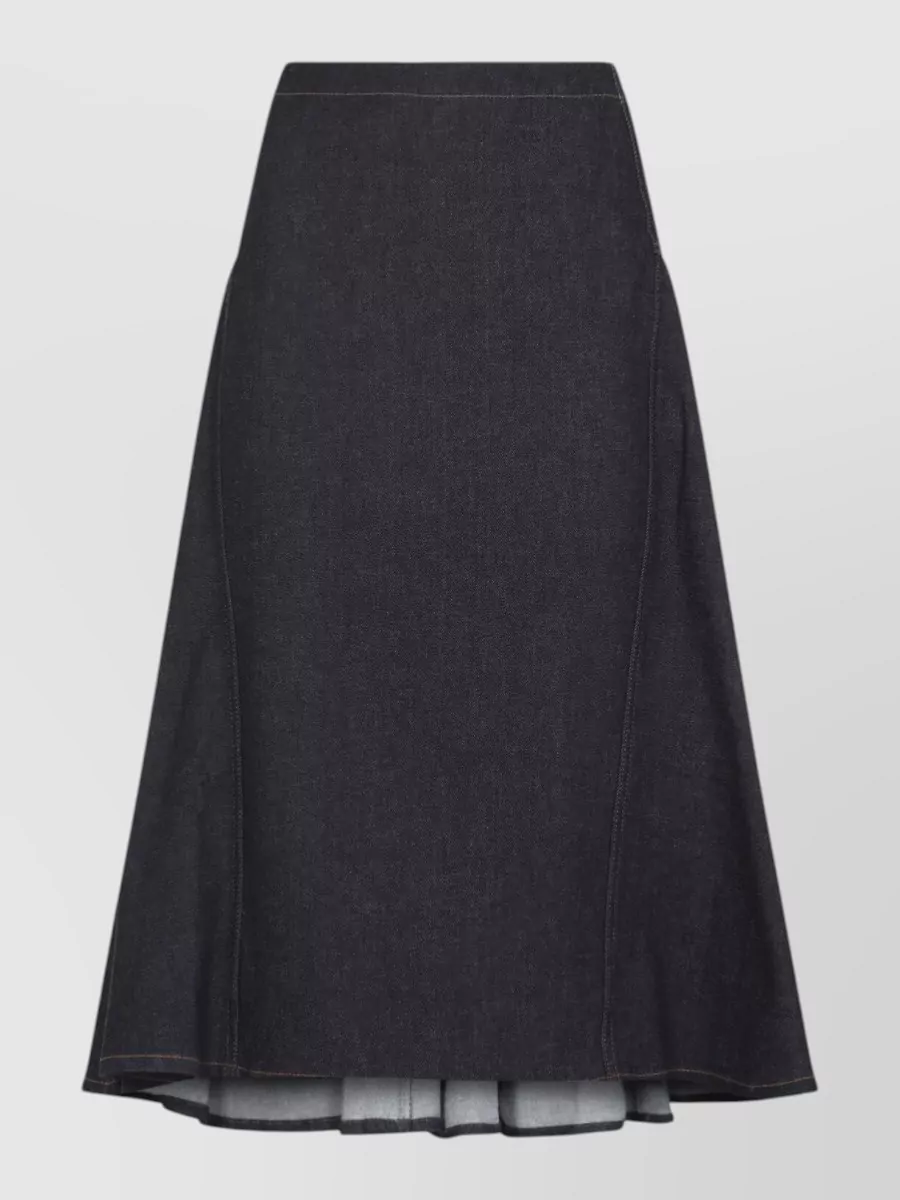 Jacquemus High Waist Denim Skirt Contrast Stitching