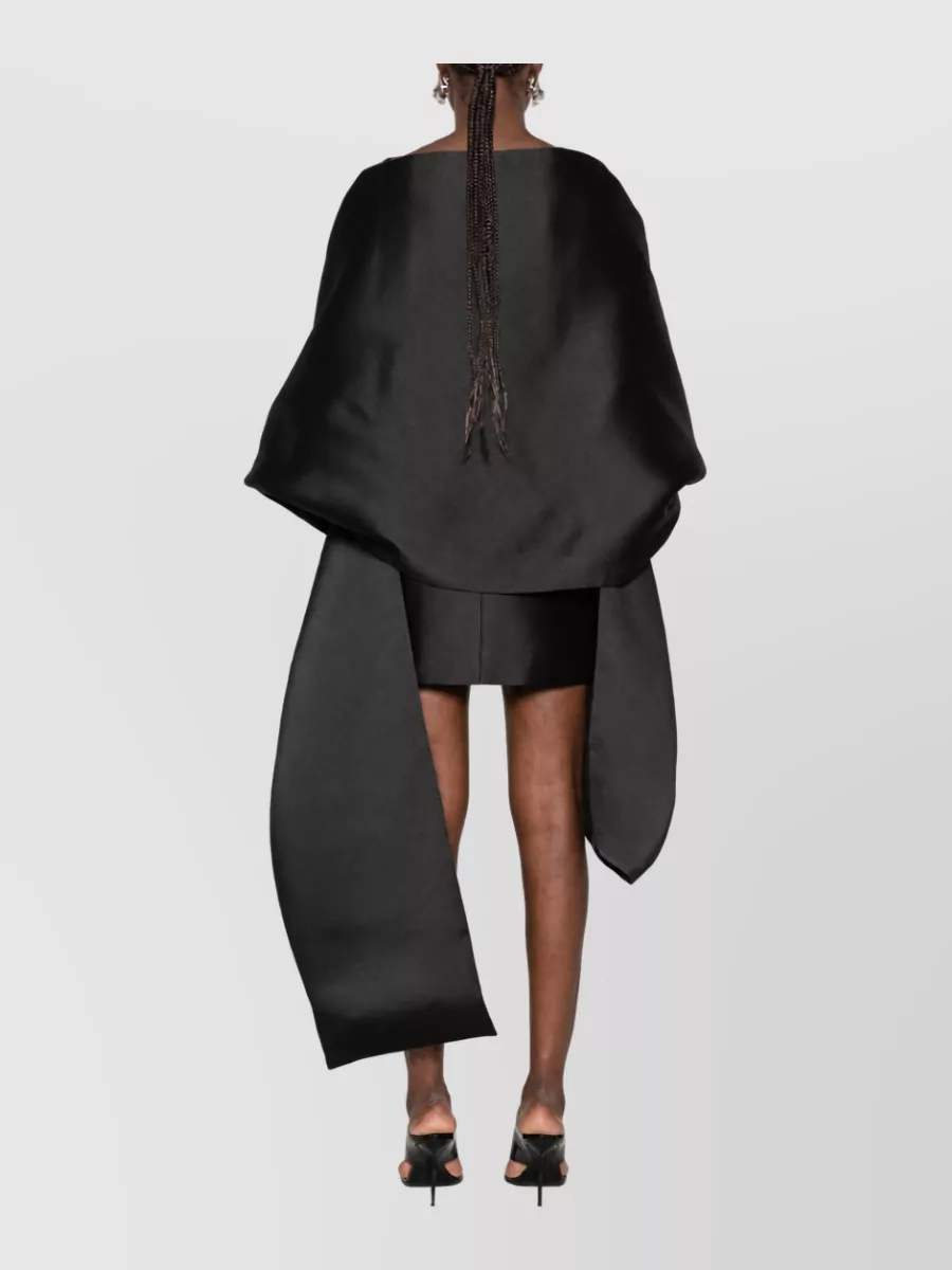 Solace London Satin Cape Mini Dress