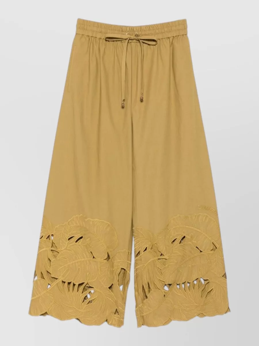 Zimmermann embroidered cotton cutout tailored shorts