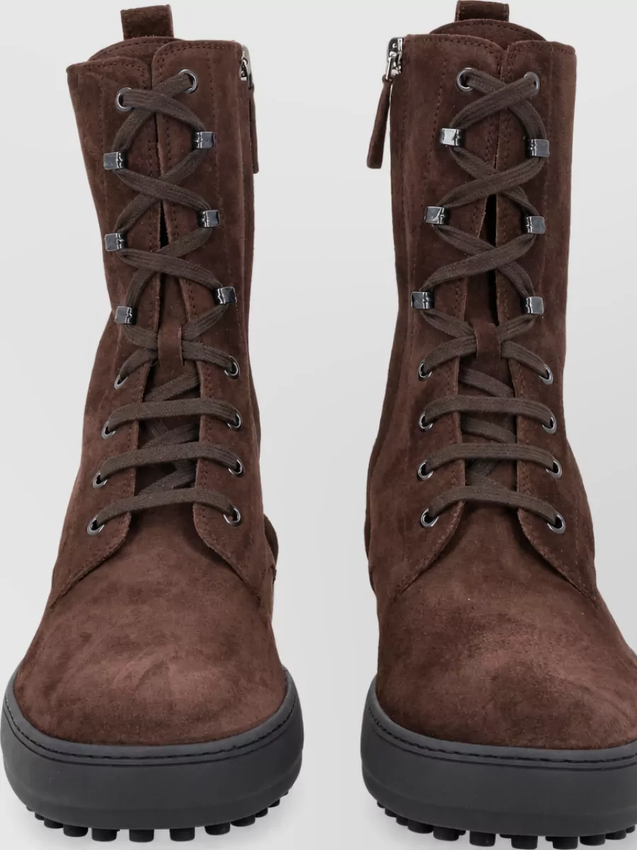 Tod's leather lace-up ankle boots
