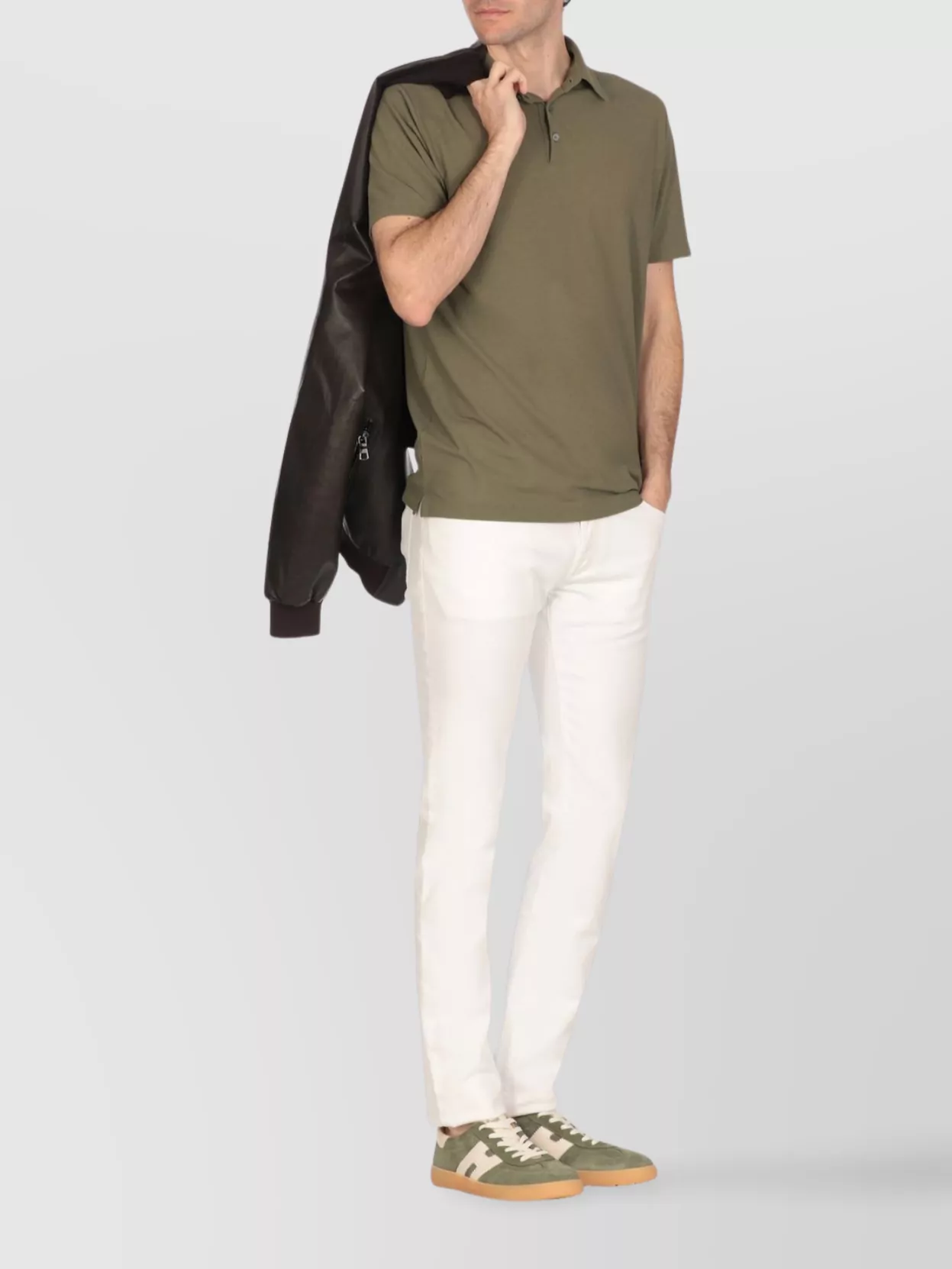 Jacob Cohen Straight Cotton Pants Belt Loops In White