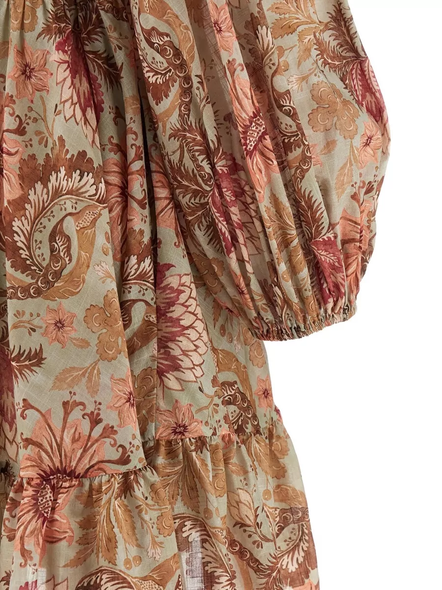 Zimmermann Cotton Floral-Print Wrap Mini Dress
