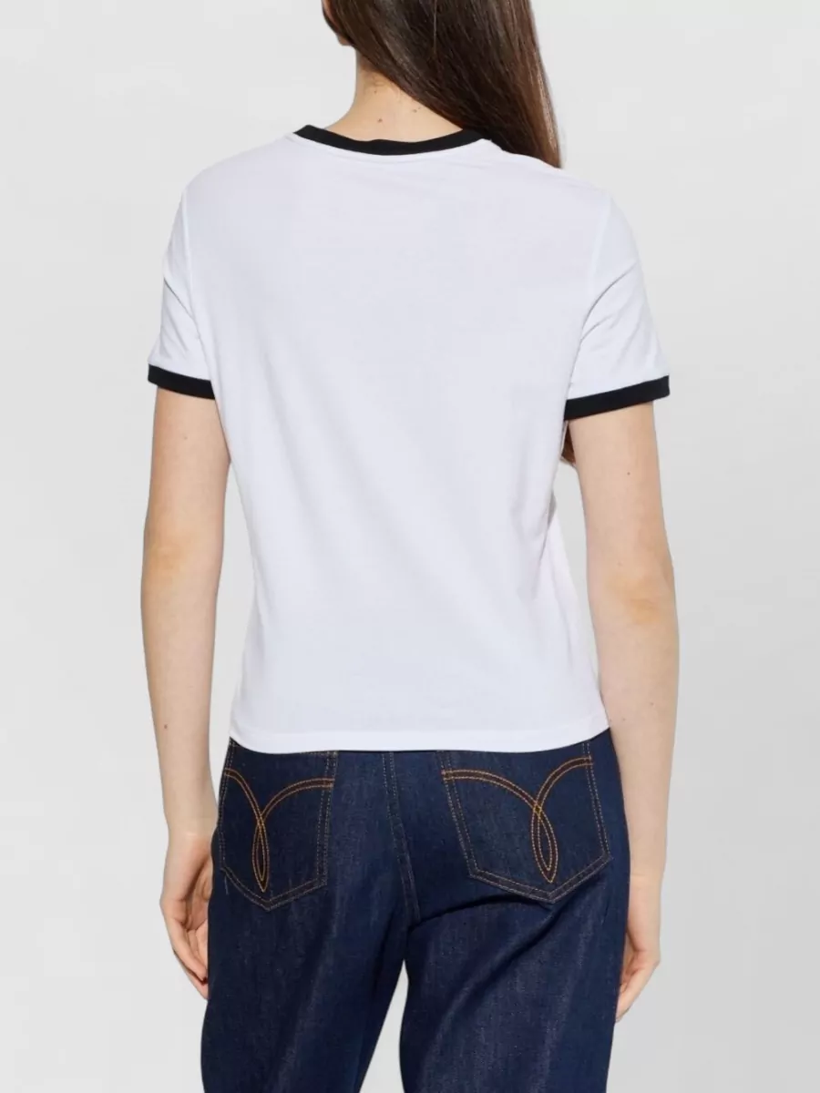 Versace Crew Neck Nylon And Silk Top