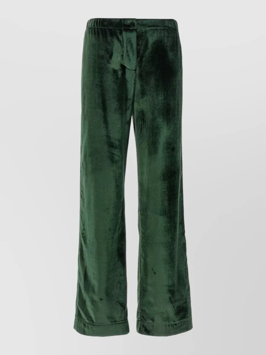 F.r.s For Restless Sleepers velvet high-rise wide-leg trousers