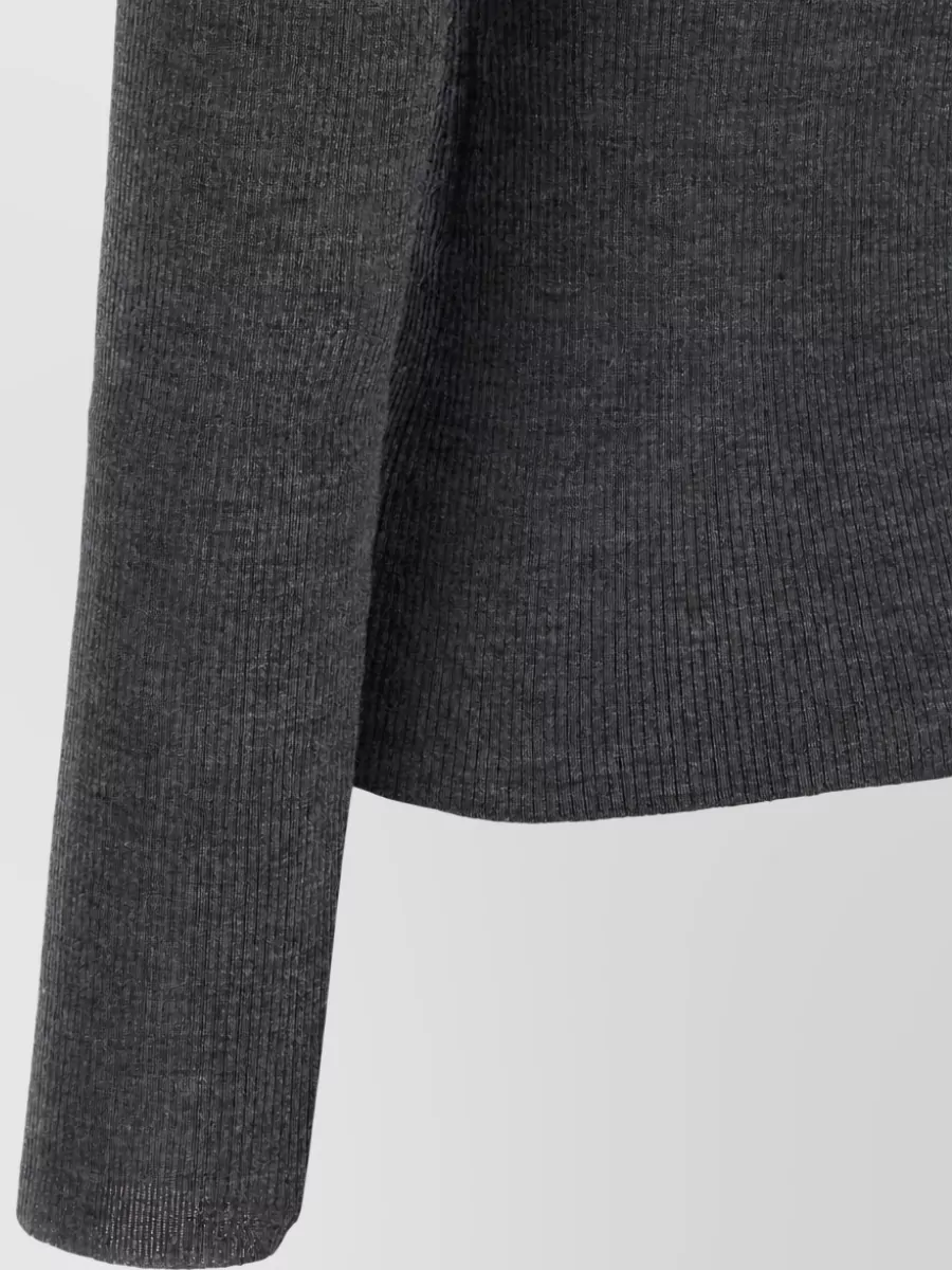 Max Mara Wool Ribbed Turtleneck Sweater