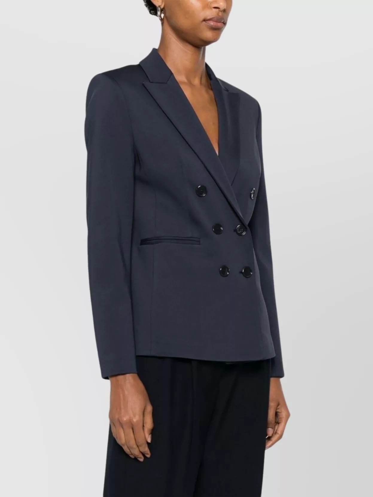 Pinko Tailored Double-breasted Blazer With Deep V-neckline
