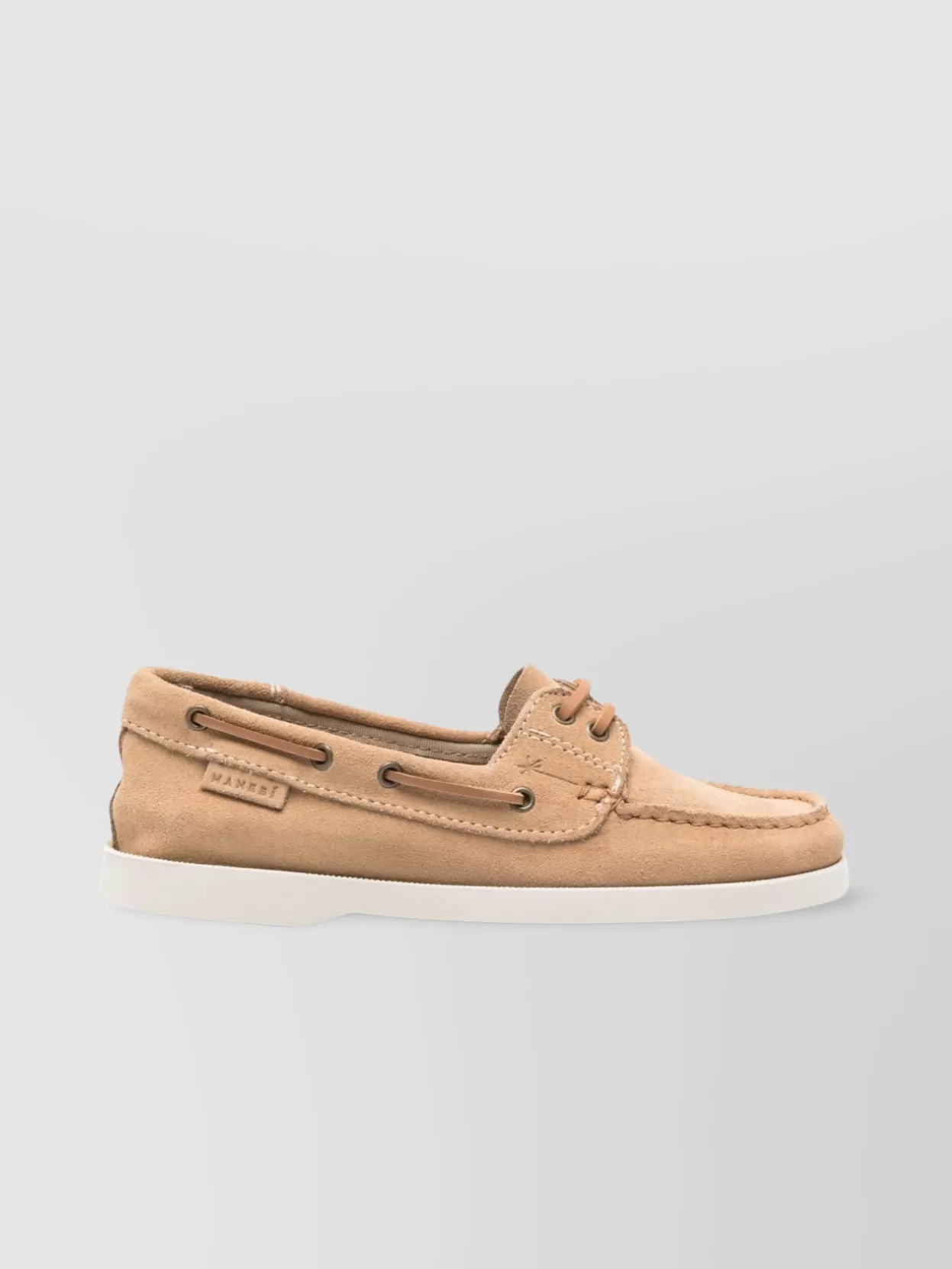 Manebi Almond Toe Stitch Detailing Loafers
