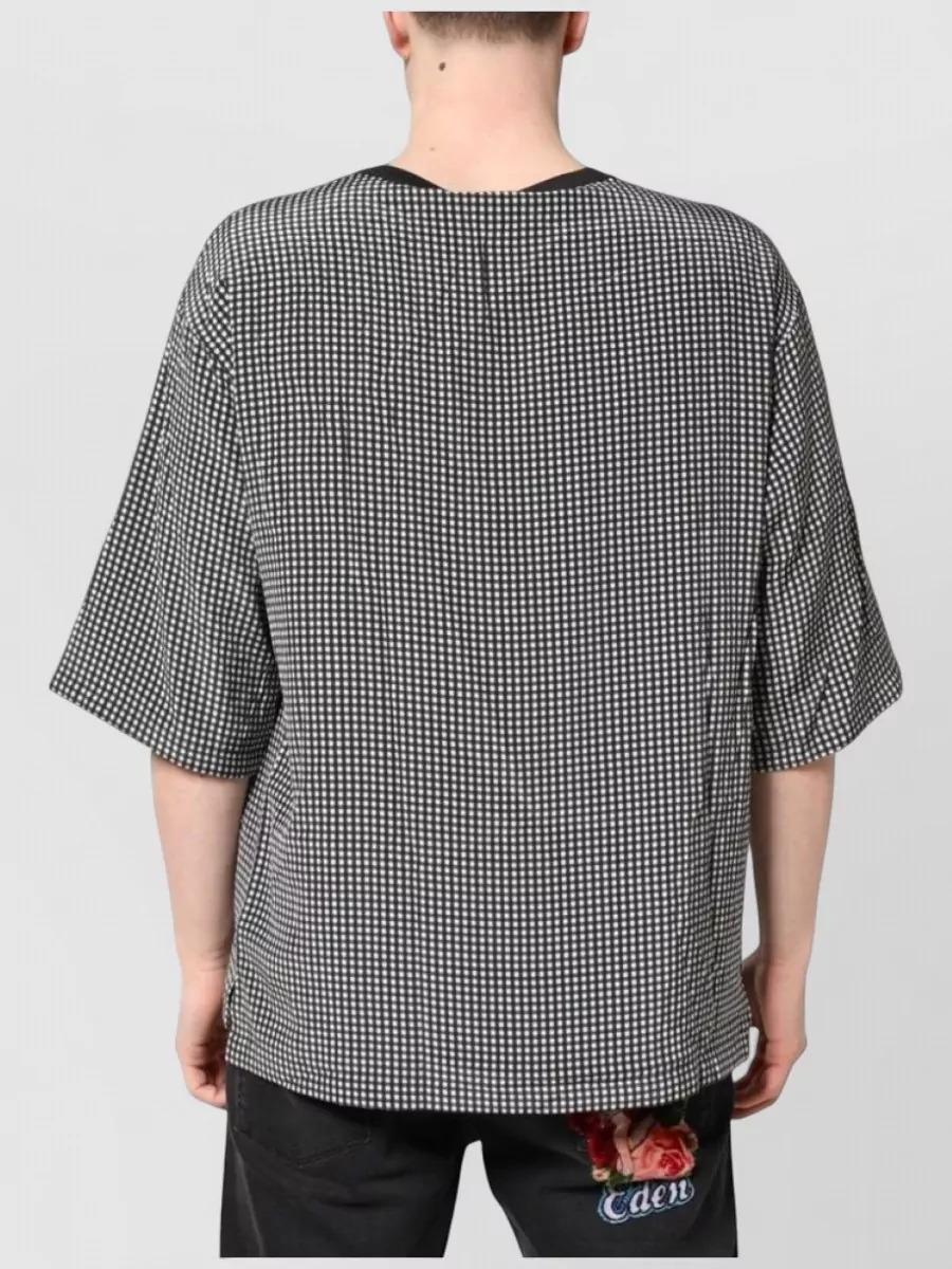 Dolce&Gabbana Silk Graphic Print Short-Sleeve T-Shirt