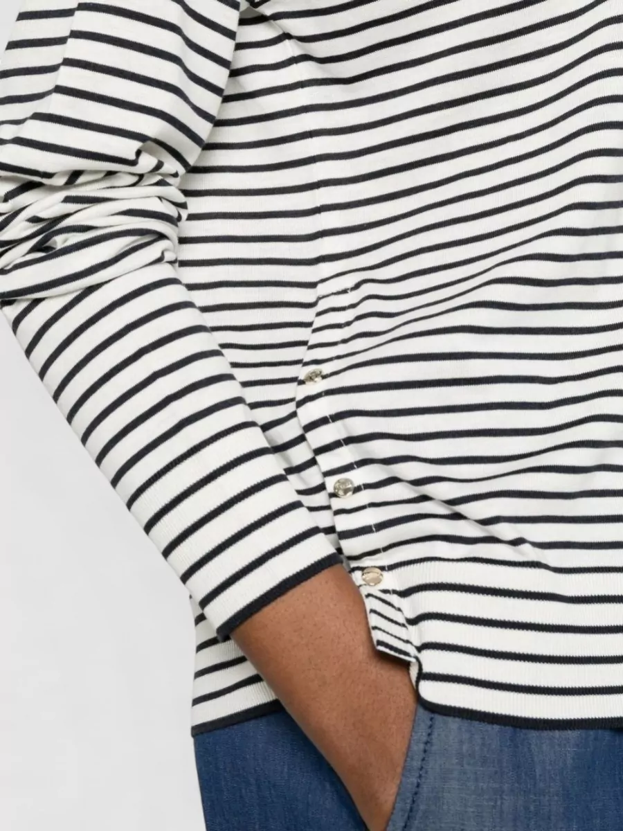 Herno Striped Crew Neck Long-Sleeve Sweatshirt