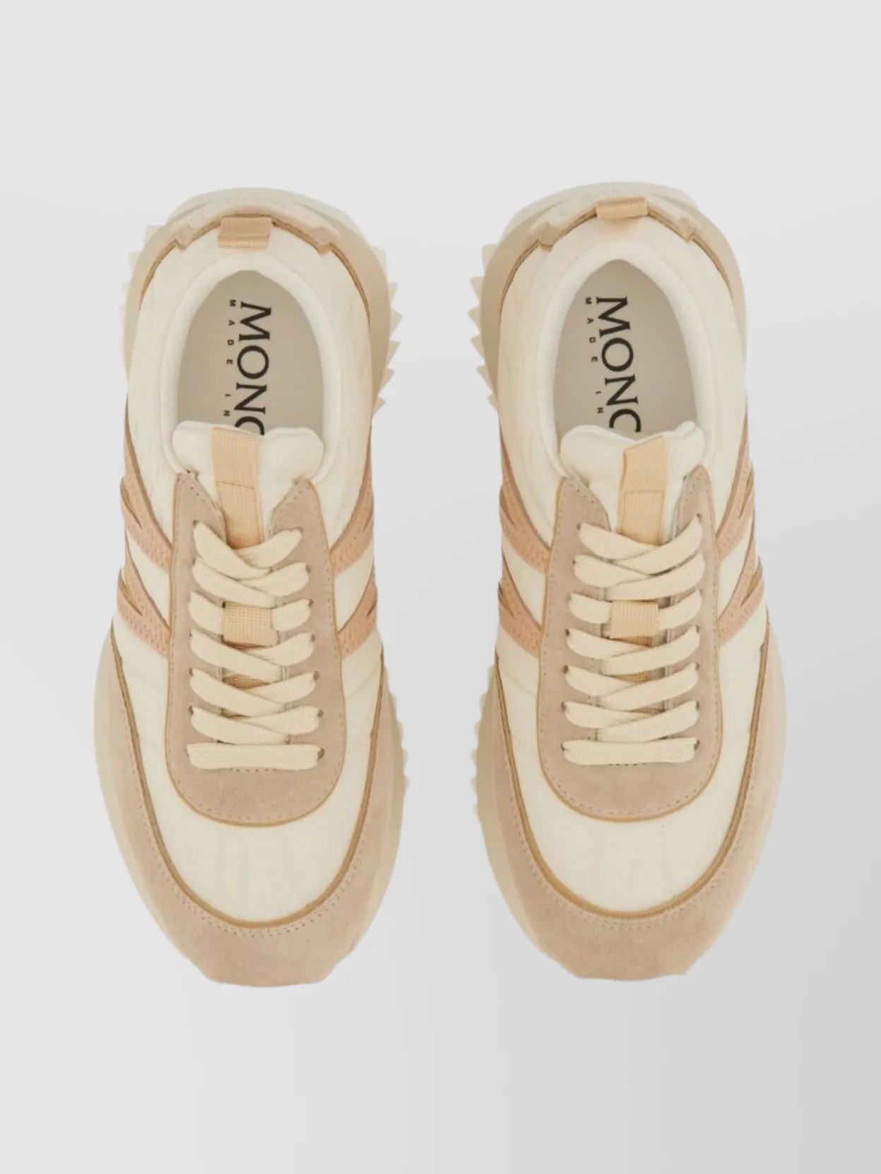 Moncler Stylish Sneakers With Contrast Panels And Texture