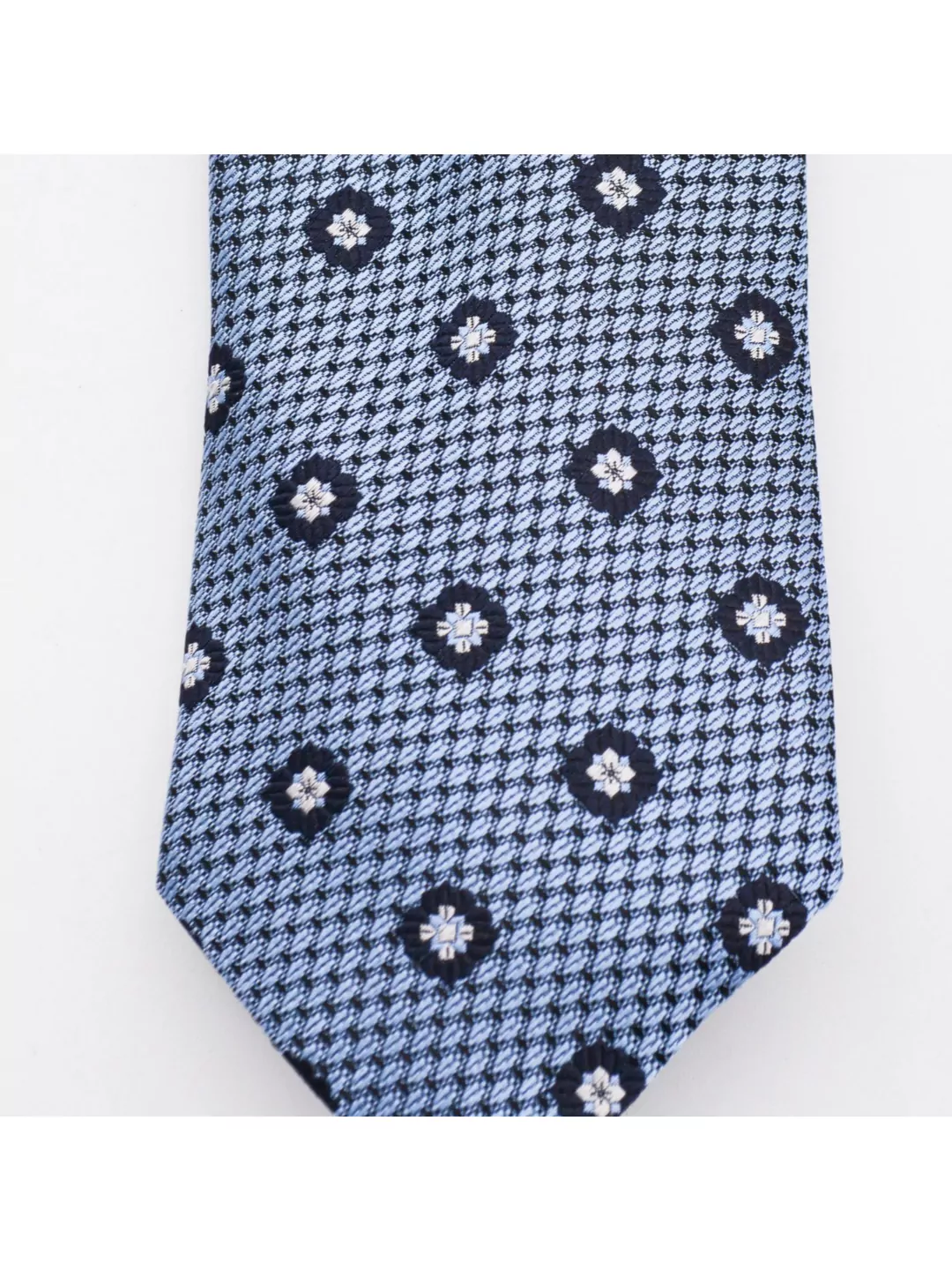 Zegna Patterned Ties With Pointed Tip And Texture