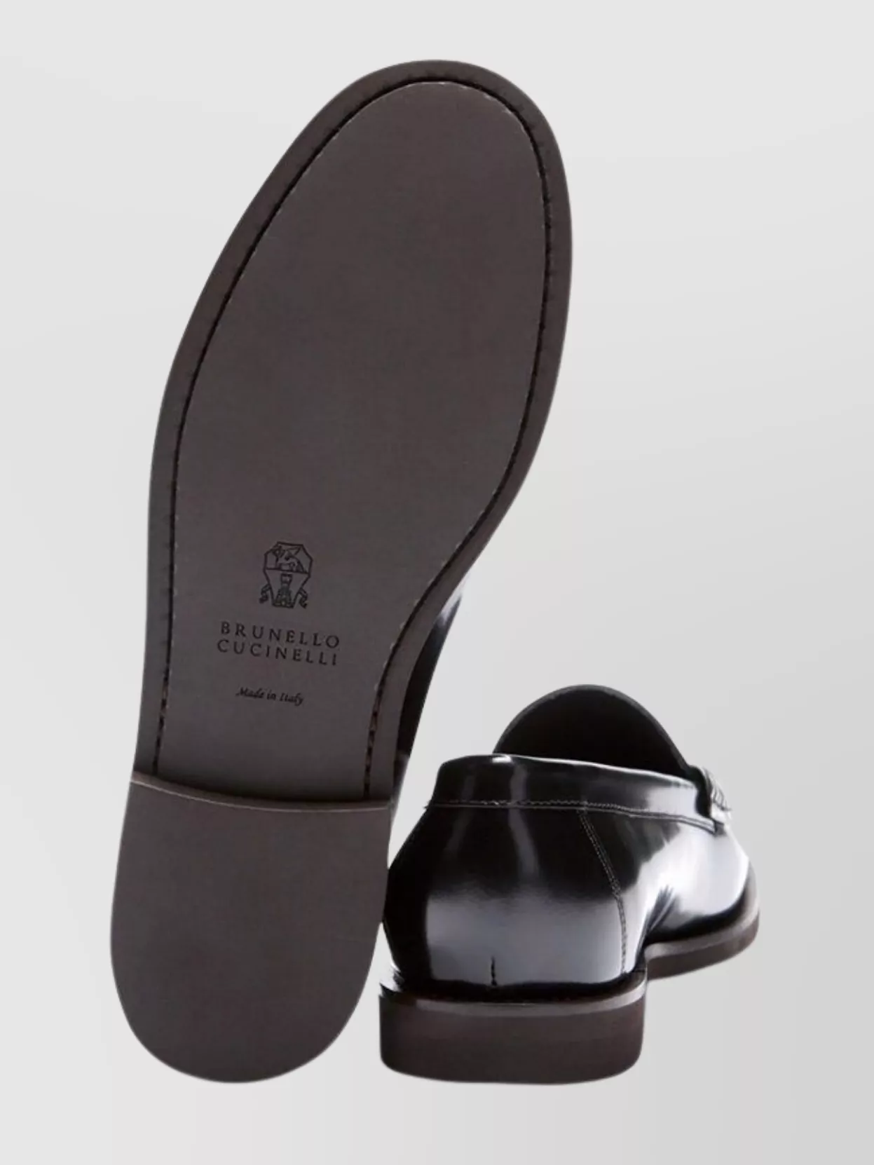 Brunello Cucinelli Loafers With Decorative Stitching And Tassel Detail In Black